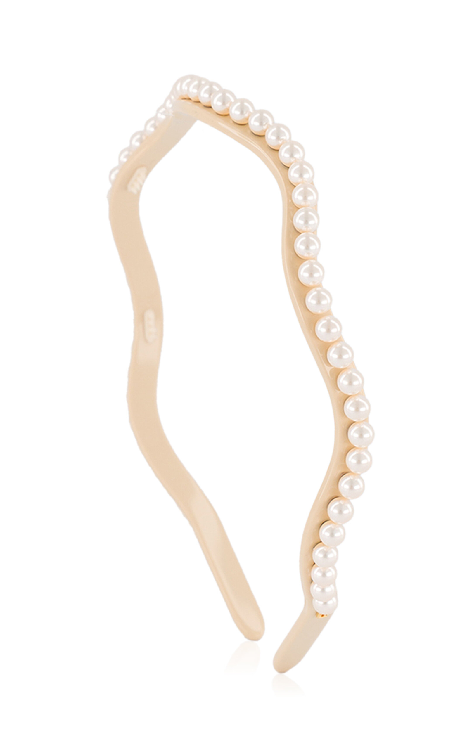 Shop Alexandre De Paris Faux Pearl Headband In Ivory