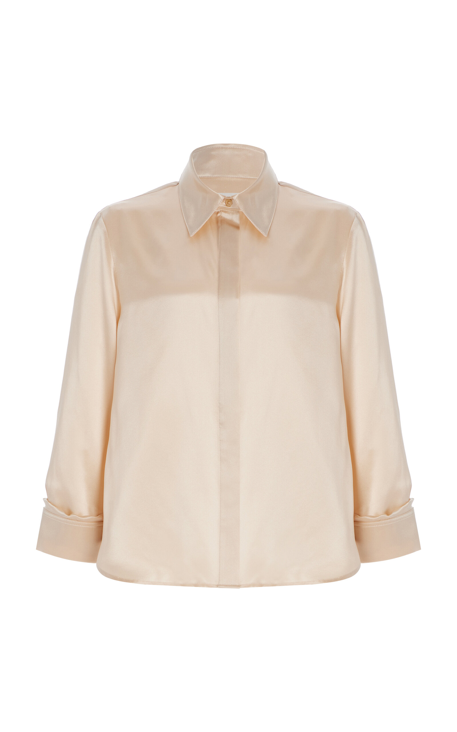 Boyfriend Silk-Charmeuse Shirt