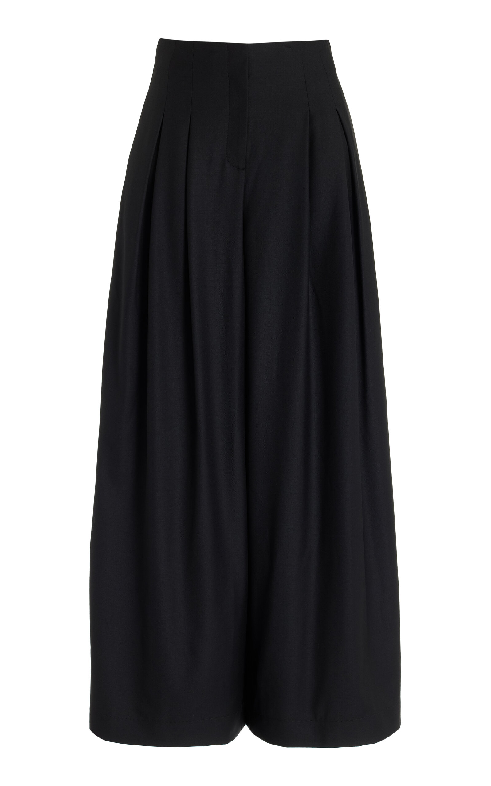 Drew High-Rise Wool Wide-Leg Pants