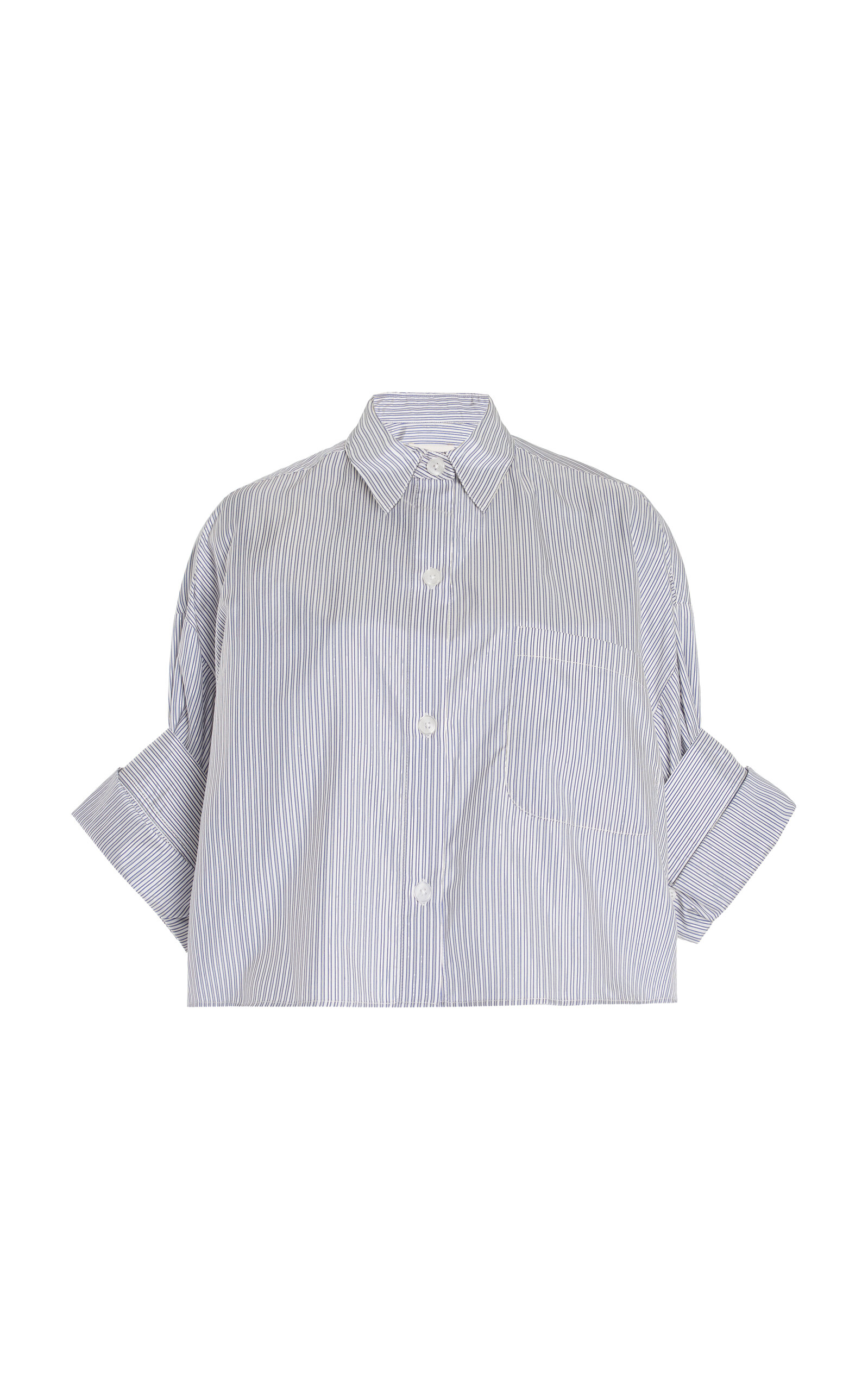 Shop Twp Next Ex Cropped Shirt In Stripe