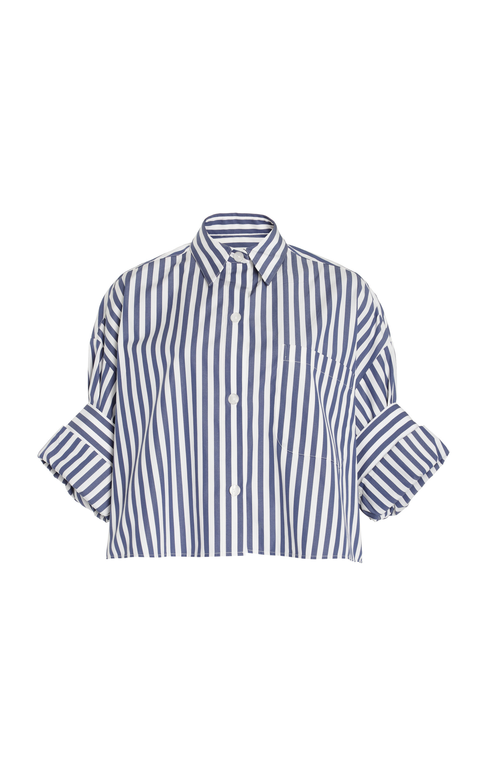 Shop Twp Next Ex Cropped Shirt In Stripe