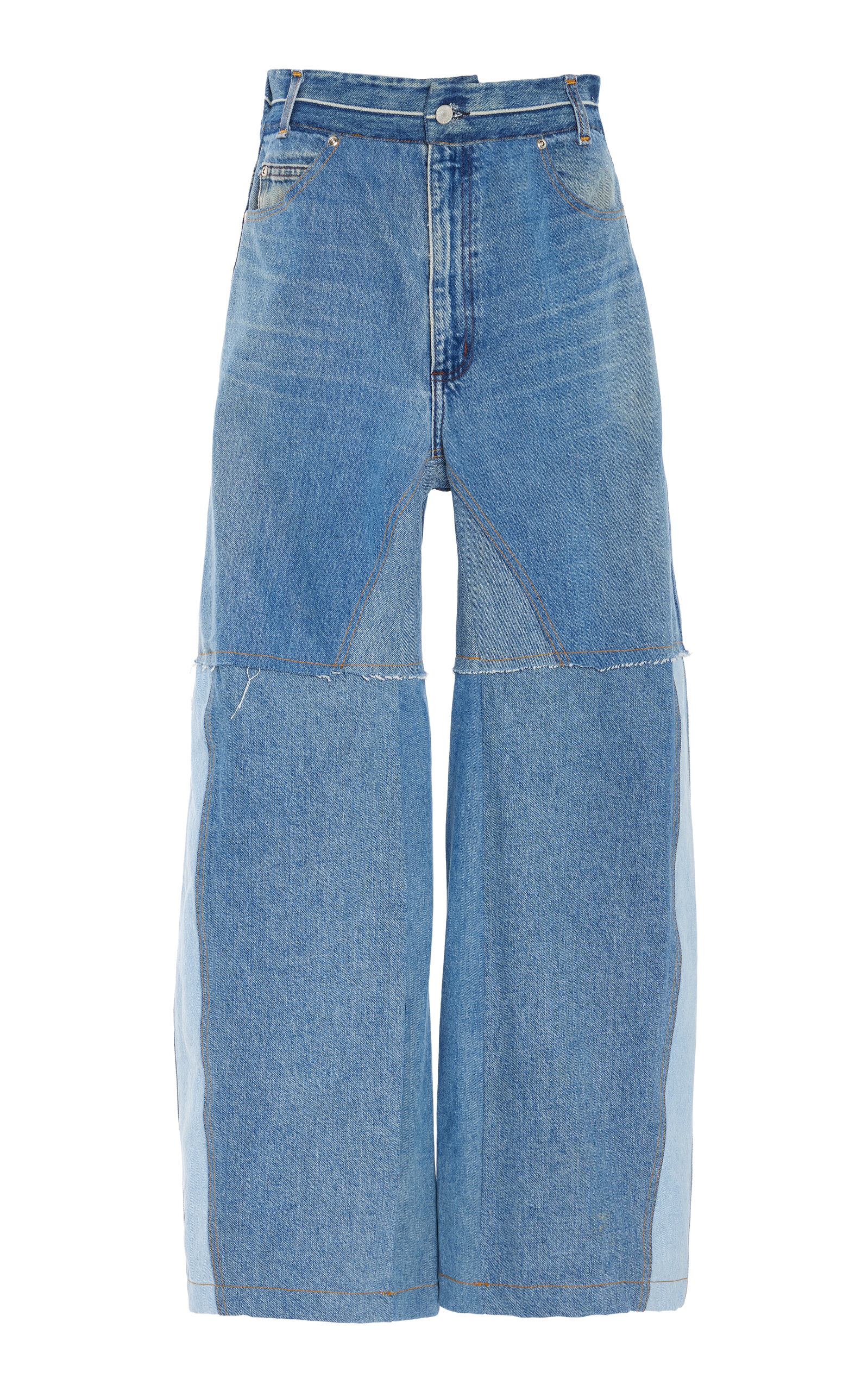 Shop Sea Elle High-rise Wide-leg Jeans In Light Wash