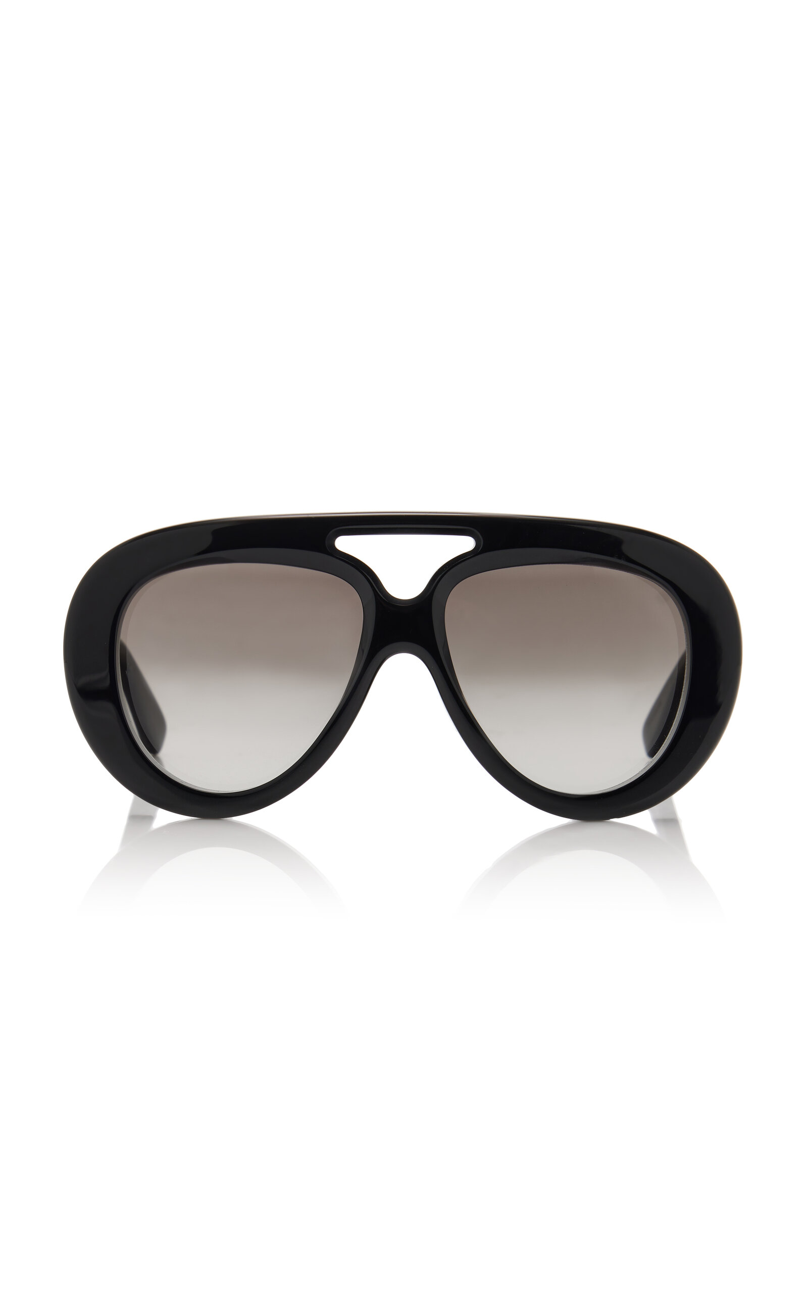 Curvy Oversized Aviator-Frame Acetate Sunglasses