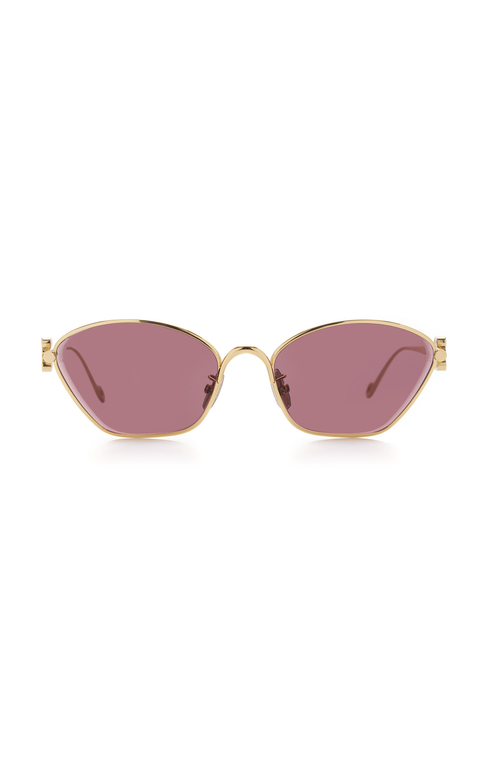 Shop Loewe Anagram Metal D-frame Sunglasses In Pink