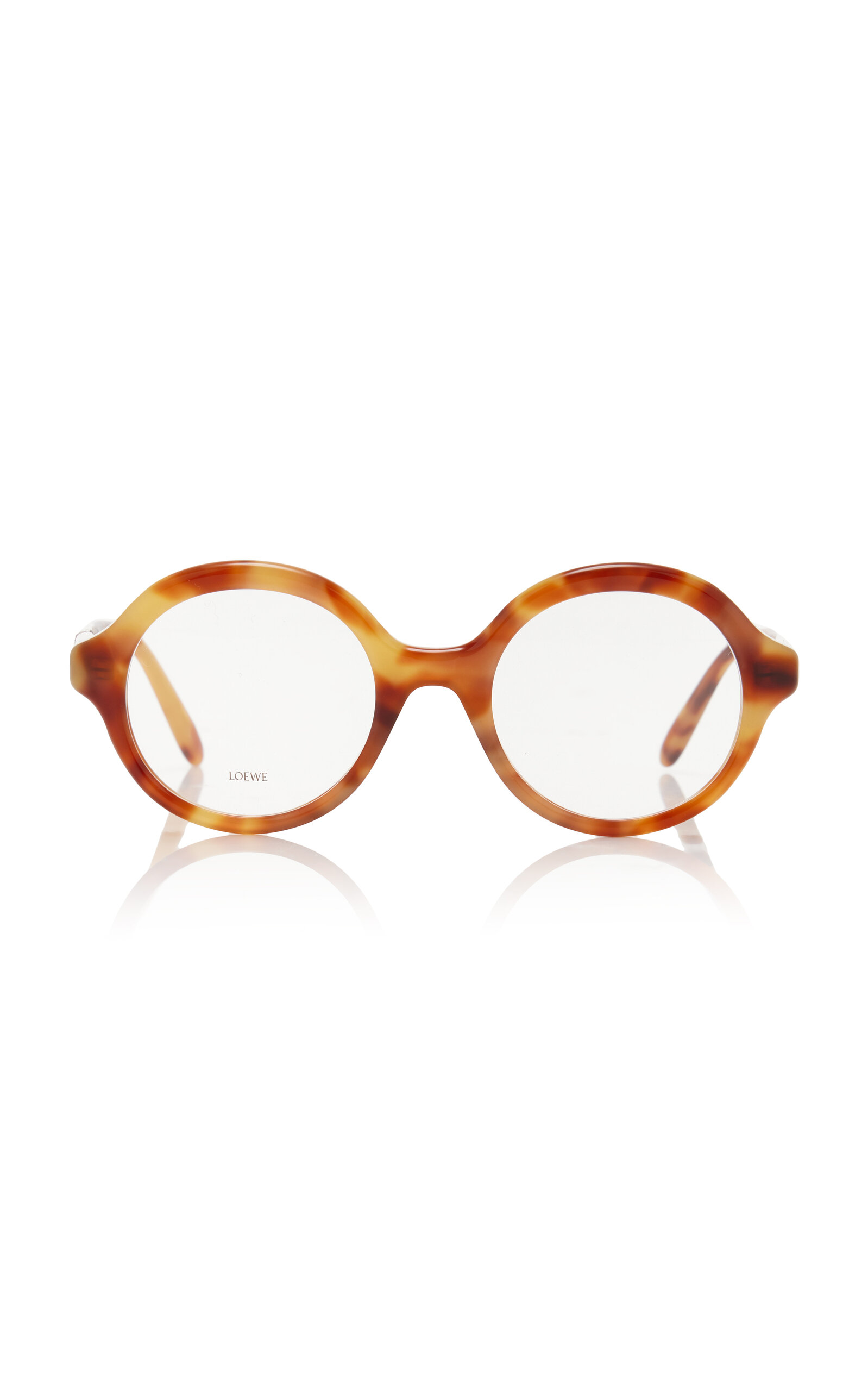 Shop Loewe Round-frame Acetate Glasses In Neutral