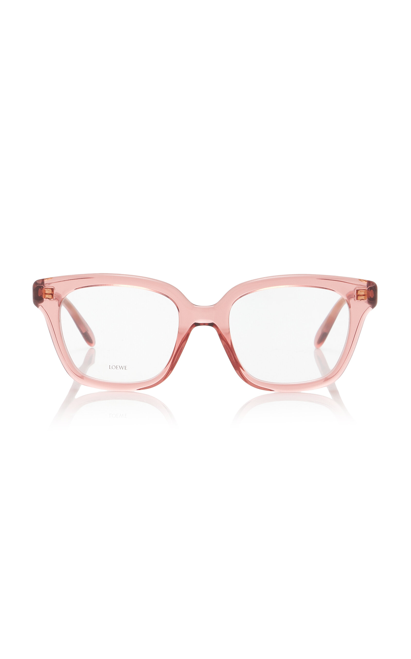 Shop Loewe Square-frame Acetate Glasses In Pink