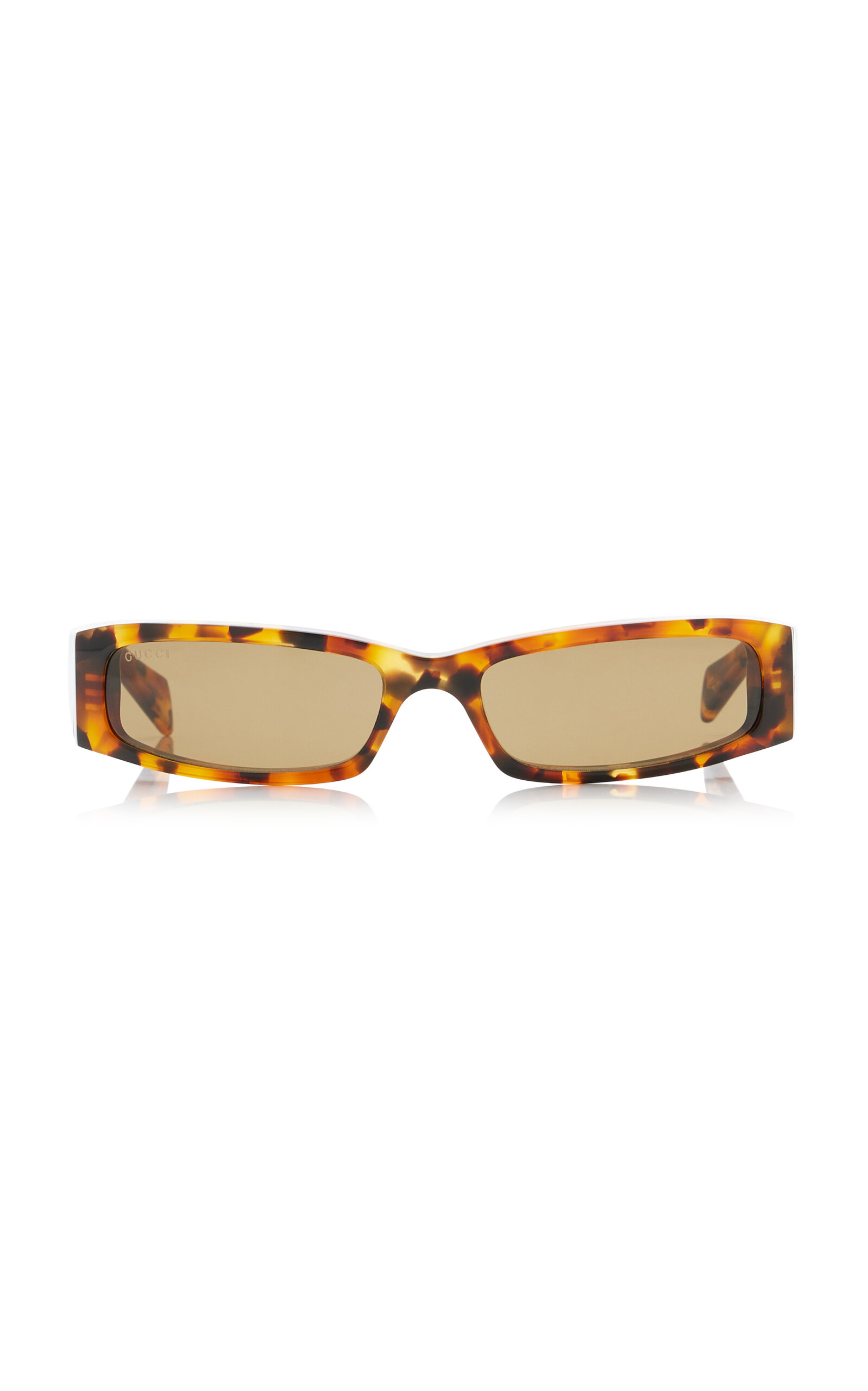 Rectangular-Frame Acetate Sunglasses