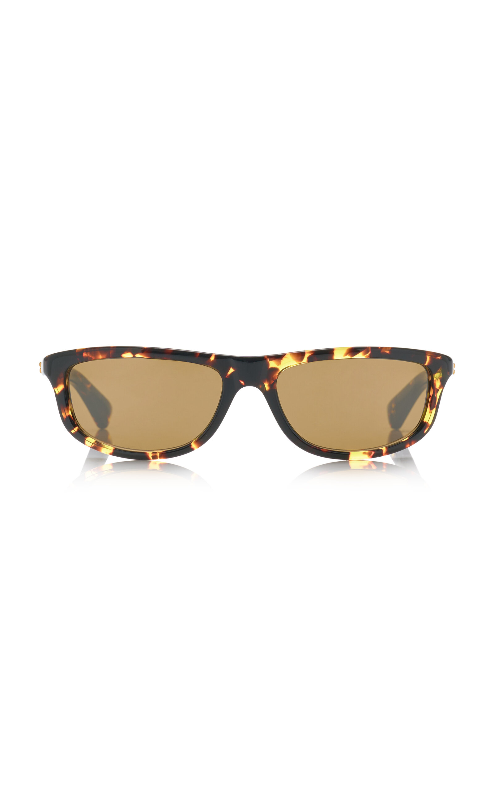 Slim Square-Frame Tortoiseshell Acetate Sunglasses