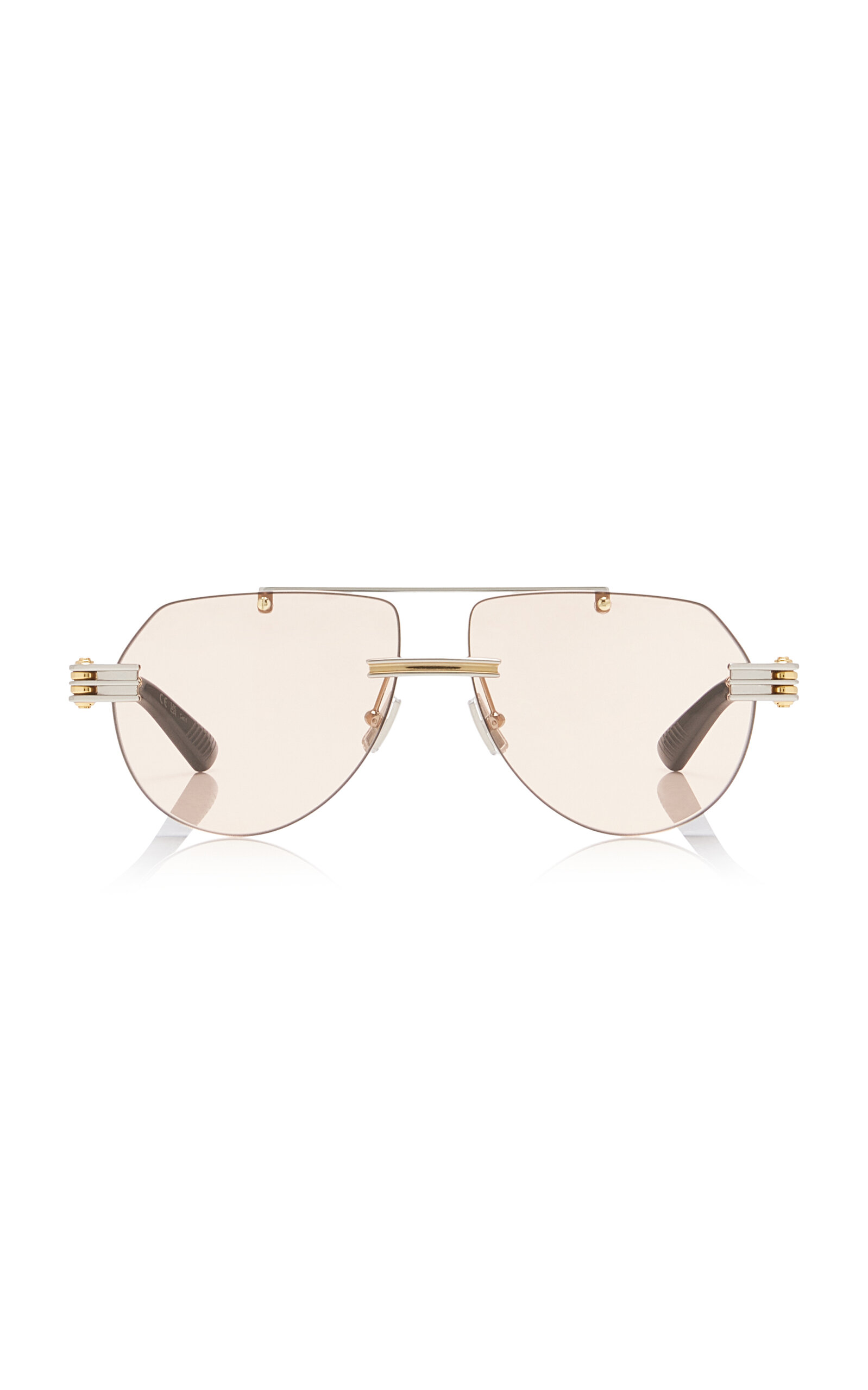 Aviator-Frame Metal Sunglasses