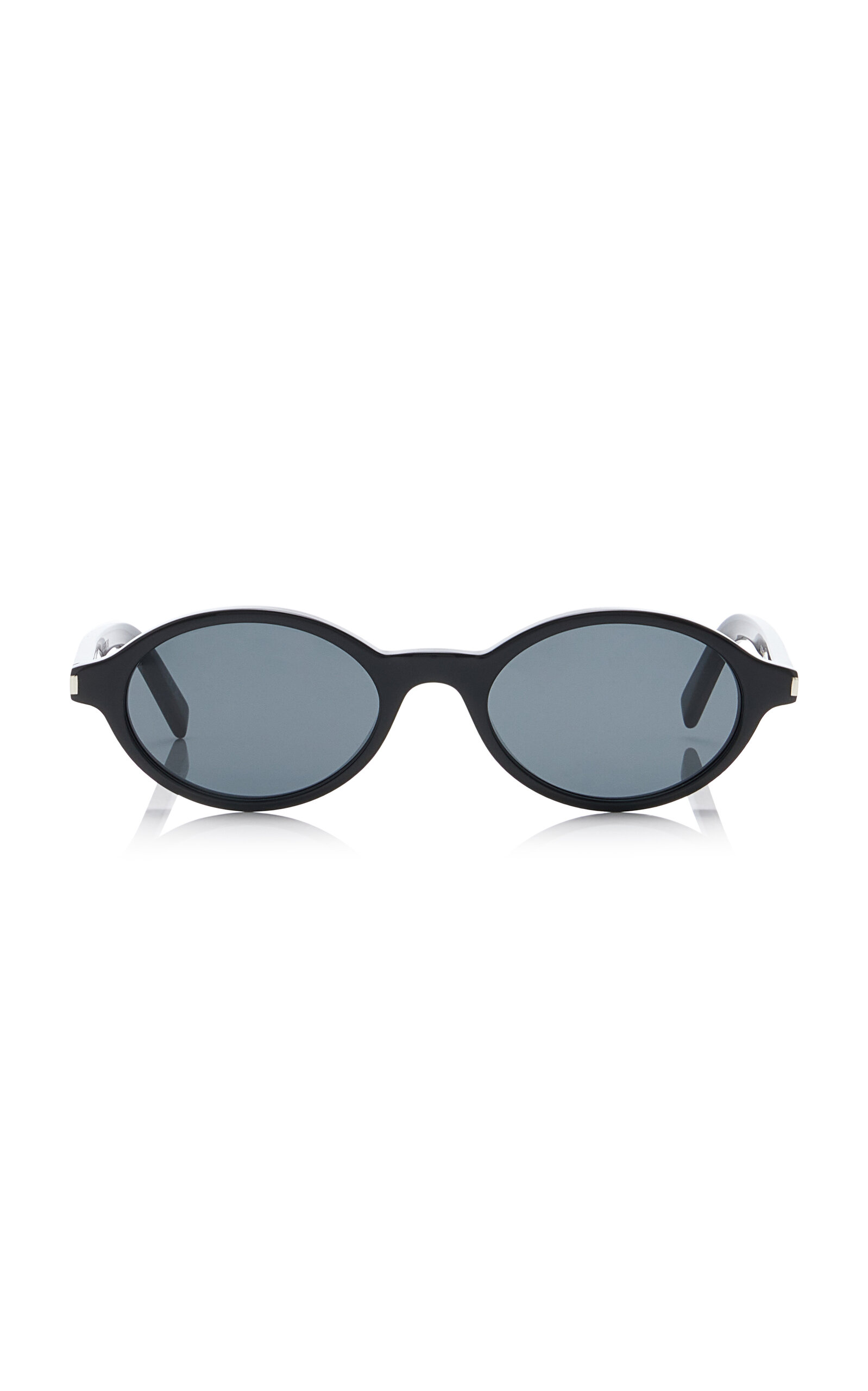 Shop Saint Laurent Jeanne Round-frame Acetate Sunglasses In Black