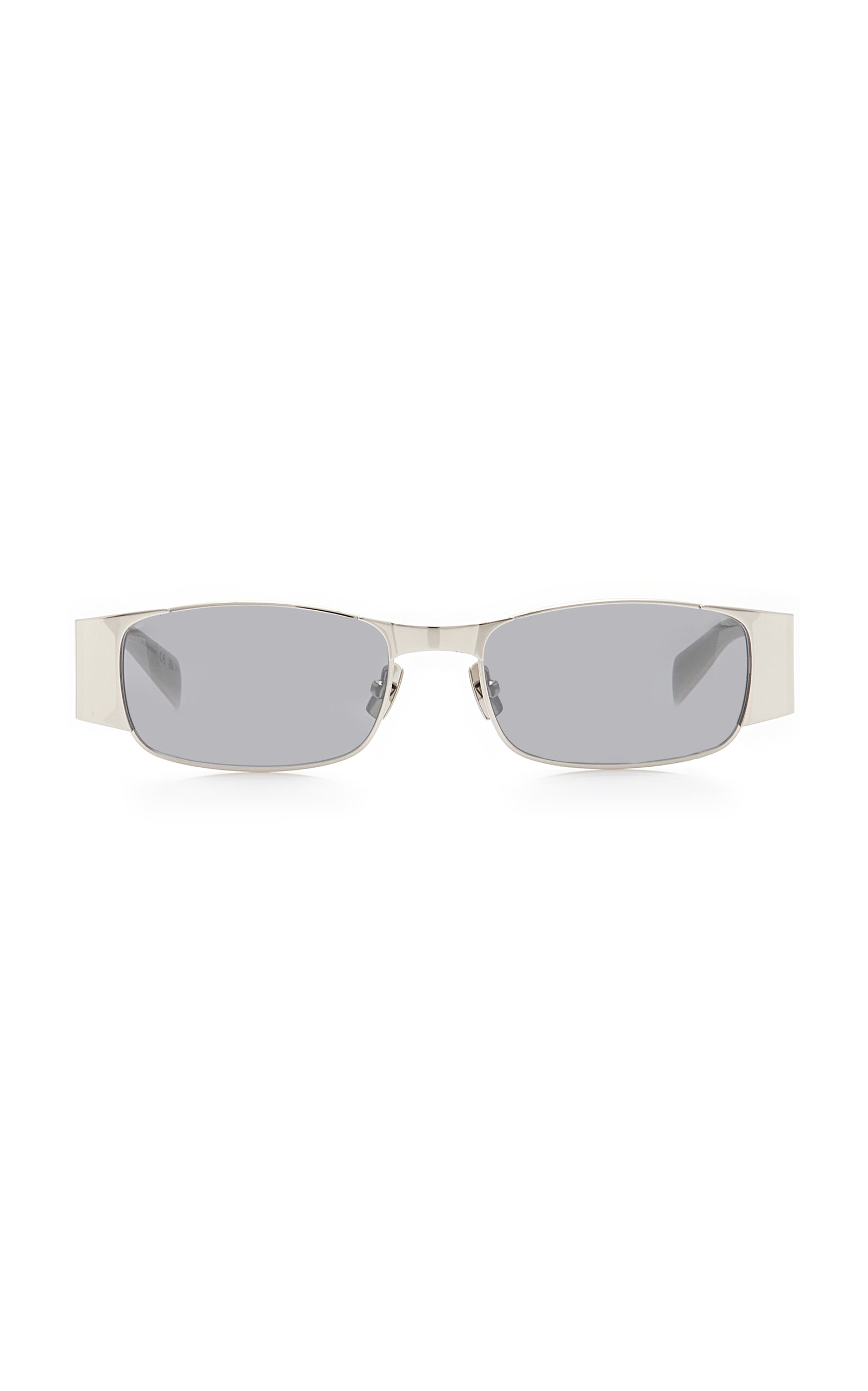 Shop Saint Laurent Acetate Sunglasses In Silver