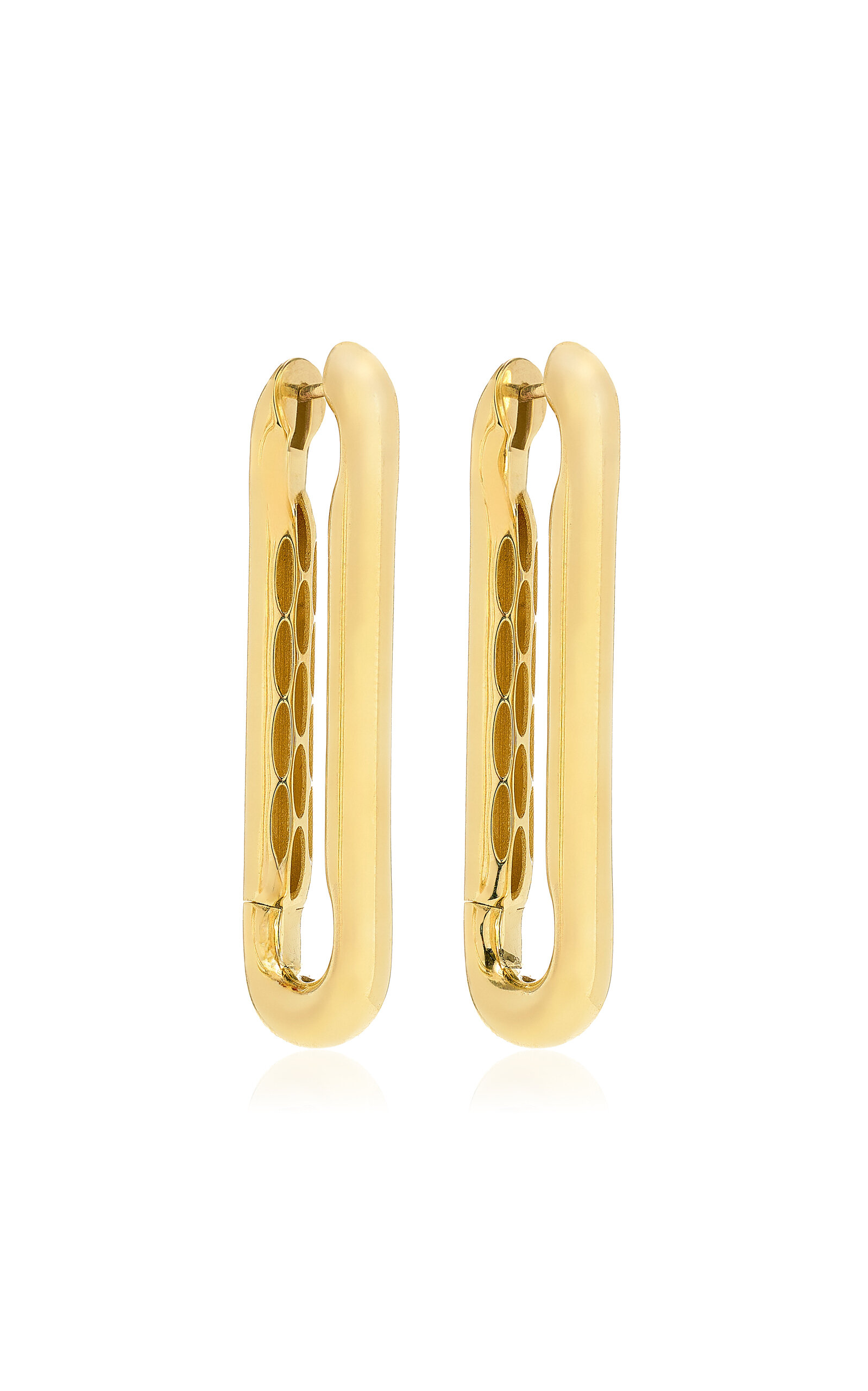 Shop Lauren Rubinski Lauren Xl 14k Yellow Gold Link Earrings