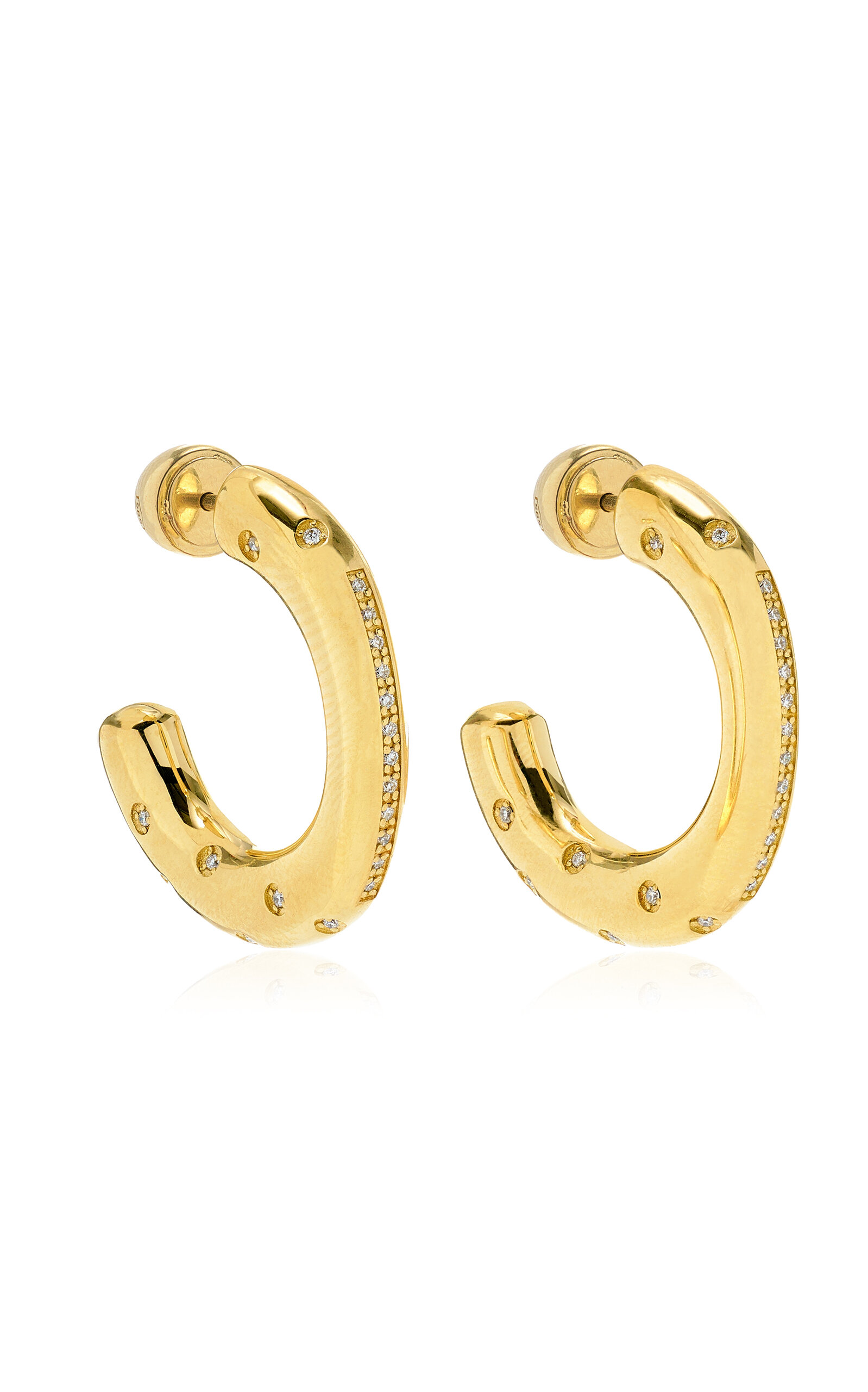 Peggy 14K Yellow Gold Diamond Earrings