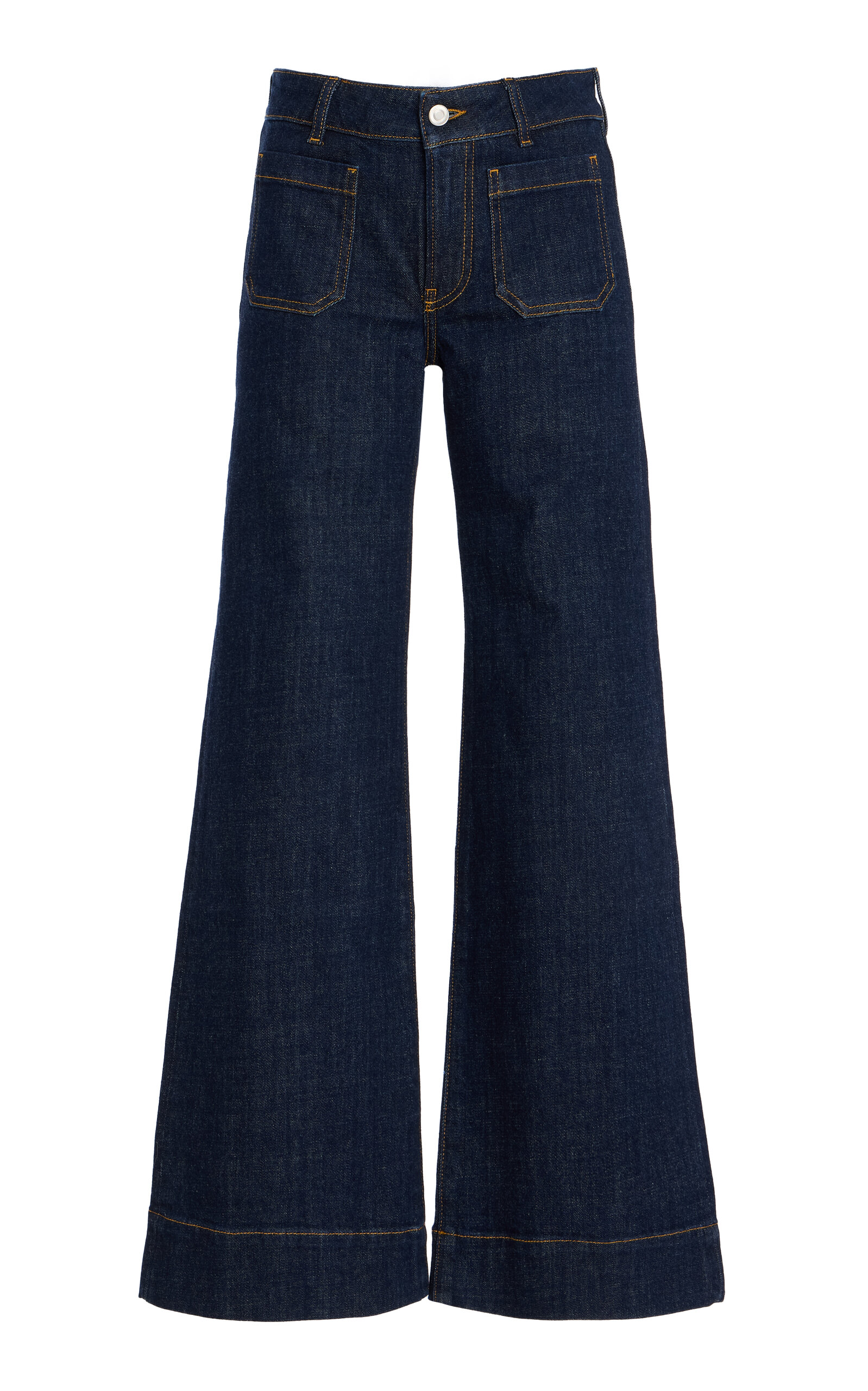 St Monica Stretch Low-Rise Flared-Leg Jeans