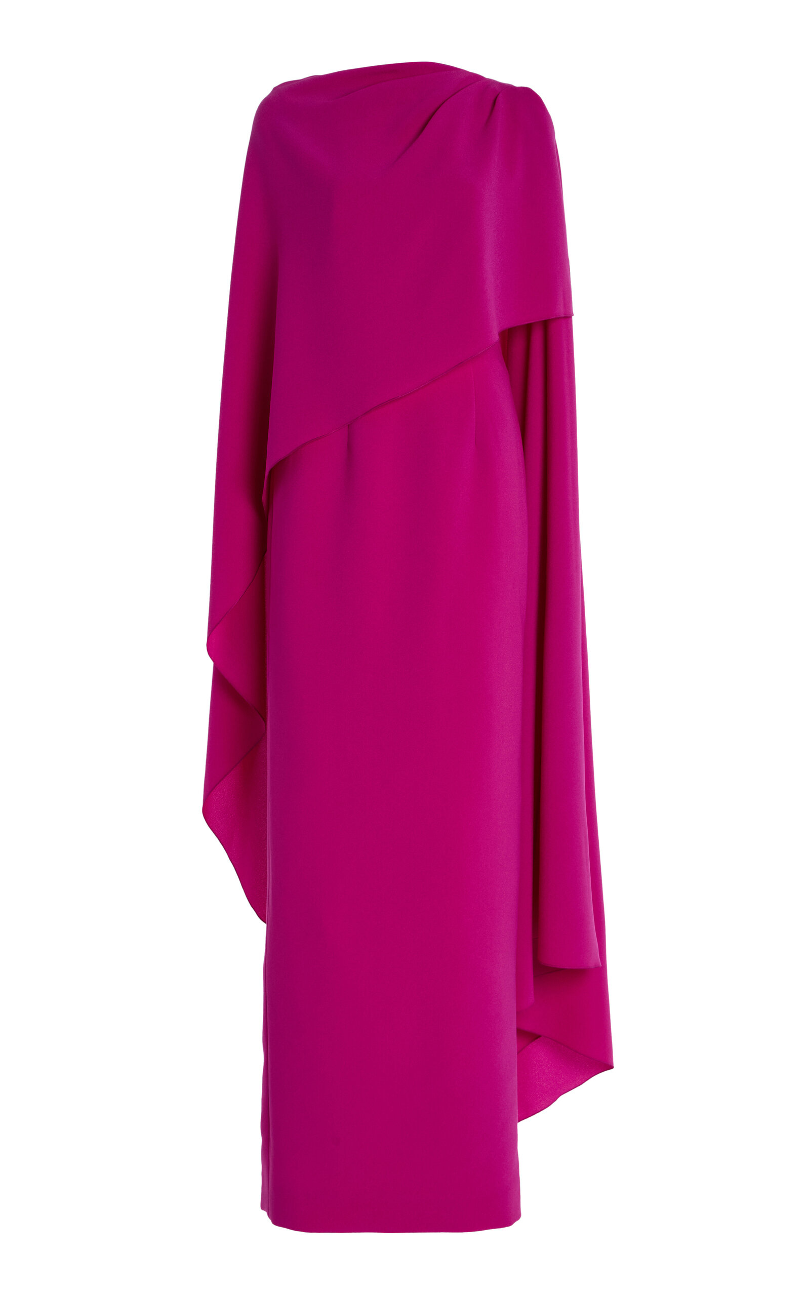 Demetria Draped Crepe Maxi Dress