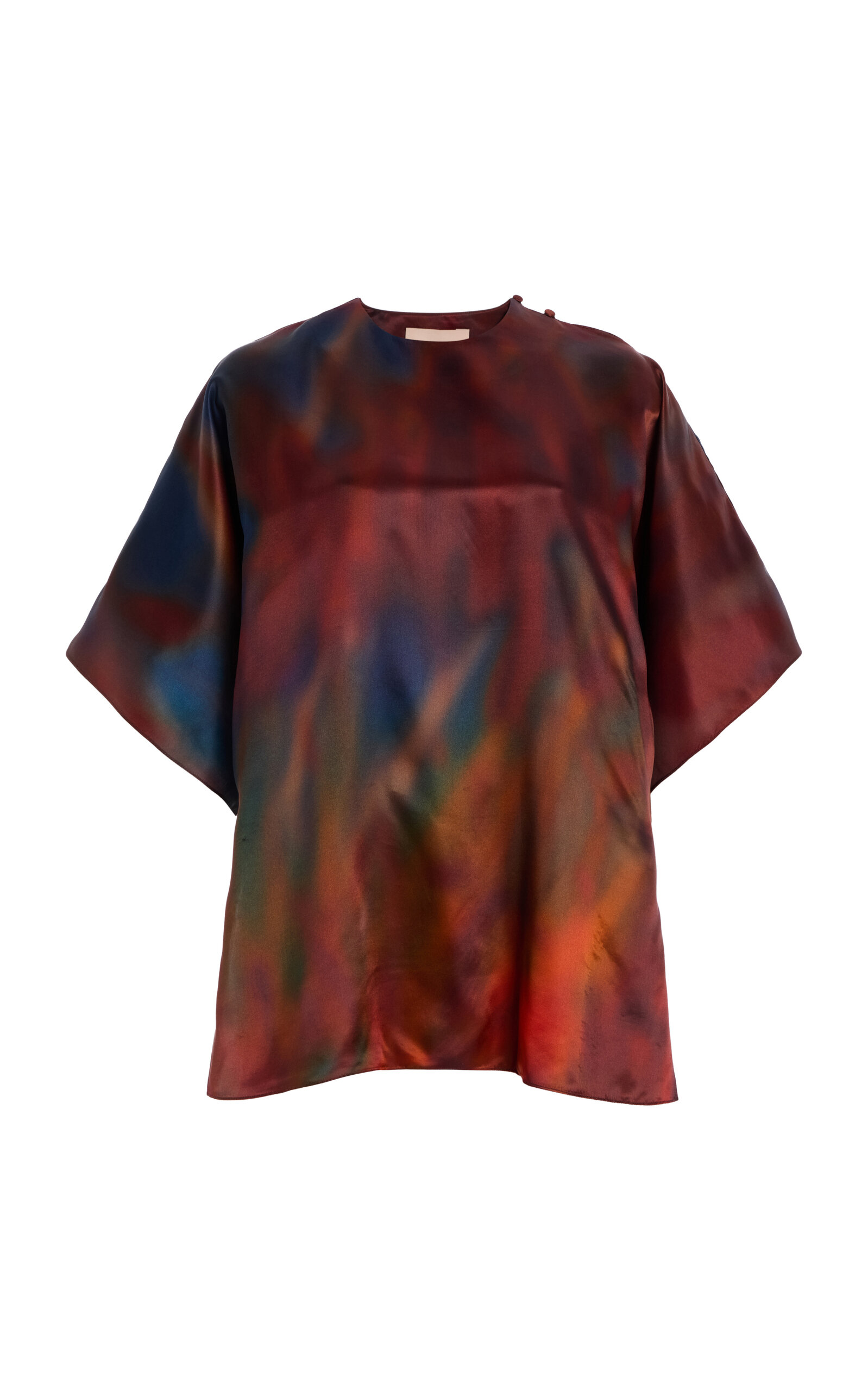 Versala Printed Silk-Blend Top