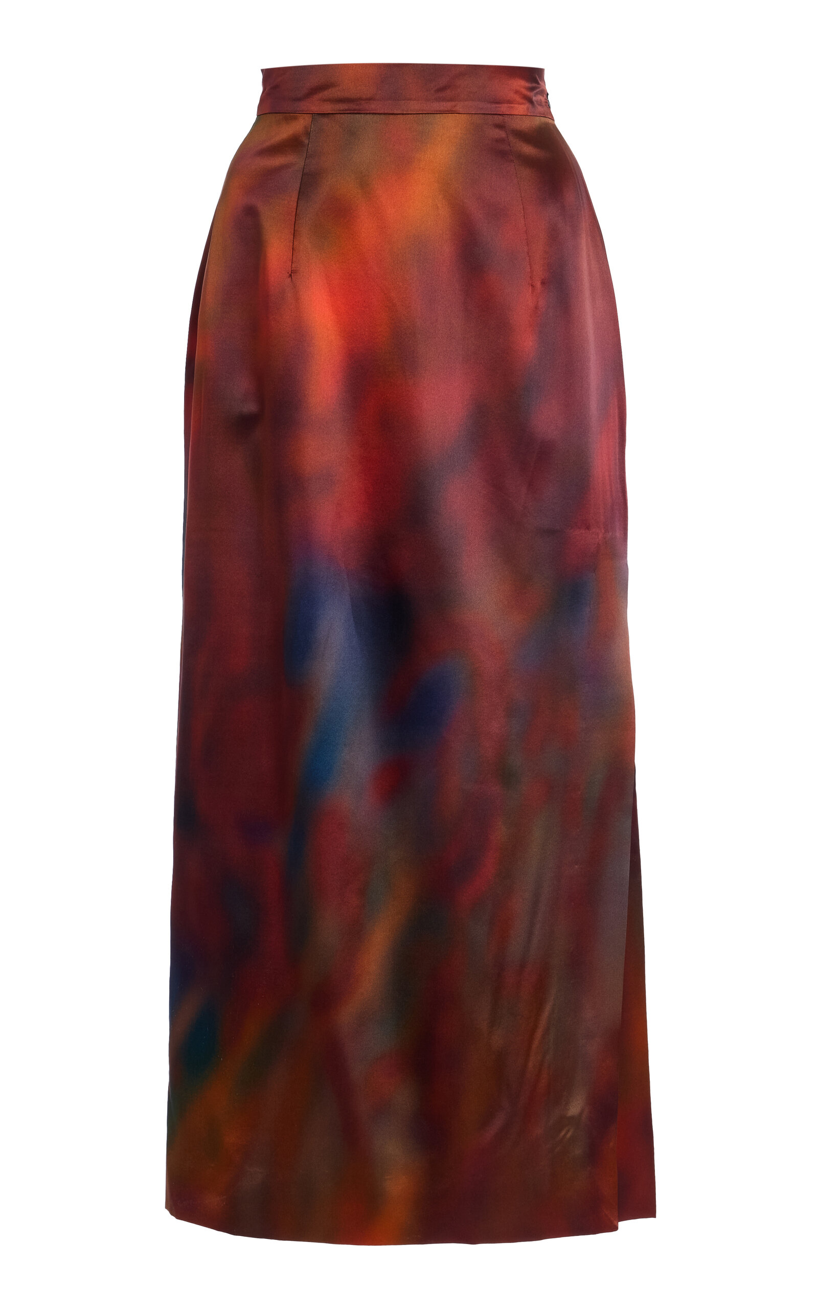 Irma Printed Silk-Blend Midi Skirt