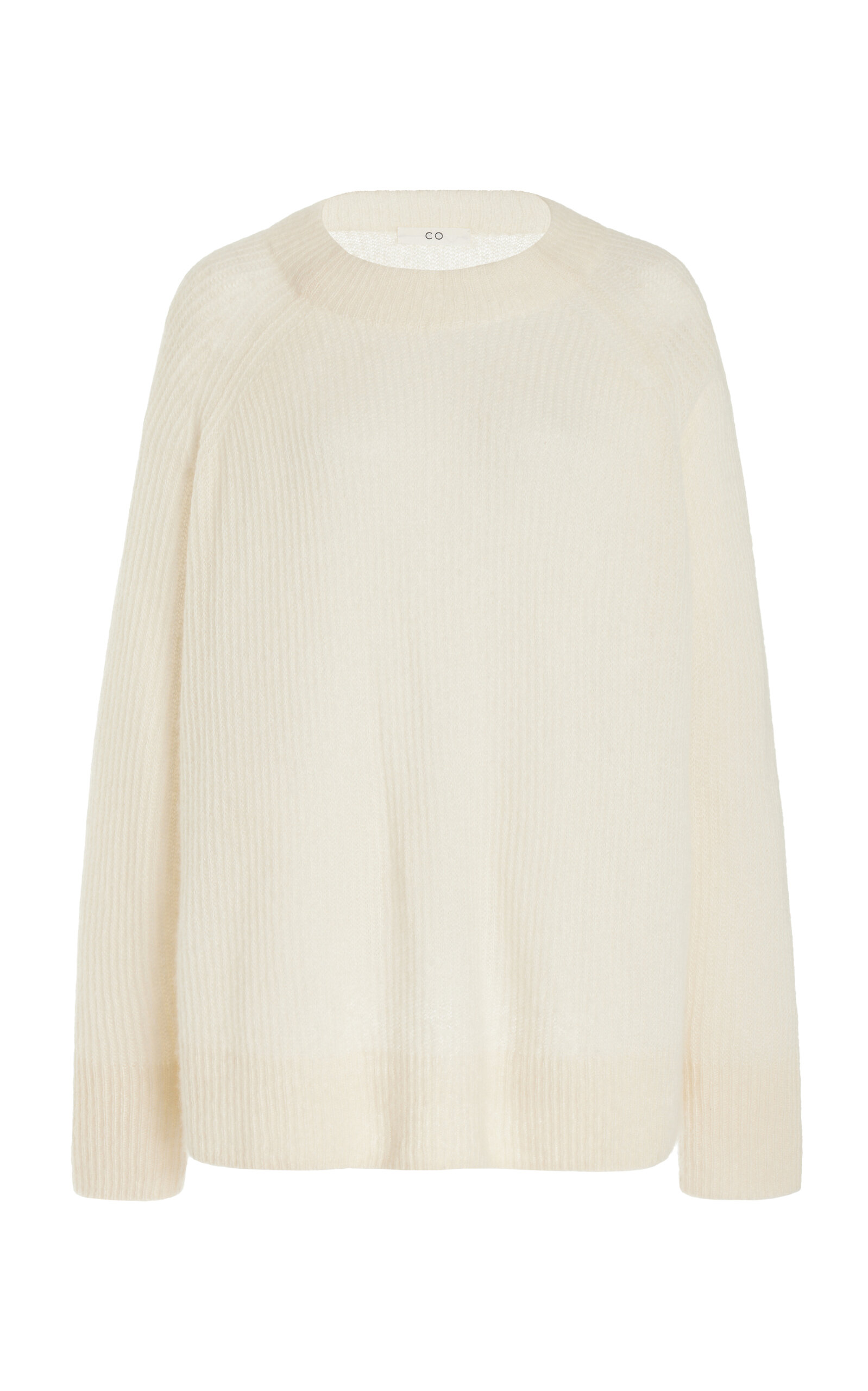 Shop Co Cashmere-silk Sweater In Ivory