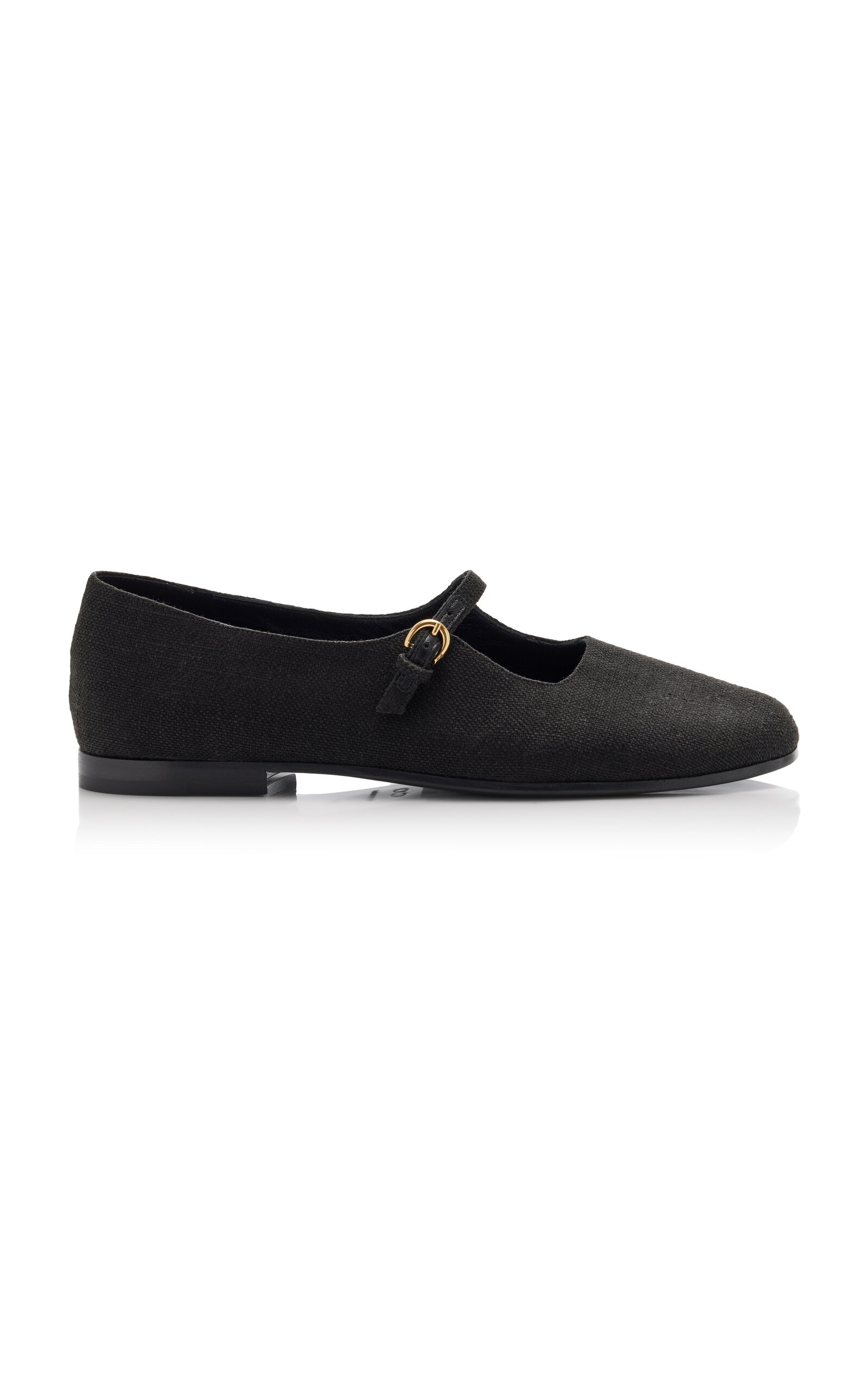 Shop Co Tton-canvas Mary Jane Flats In Black