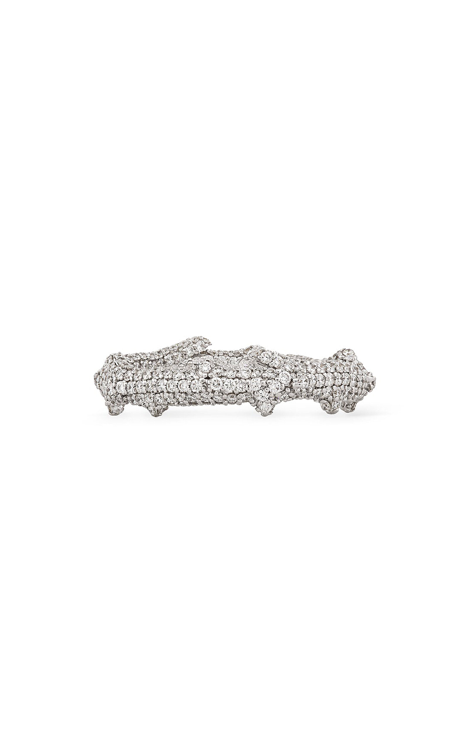 Shop Bernard James Flora Pave 18k White Gold Diamond Ring