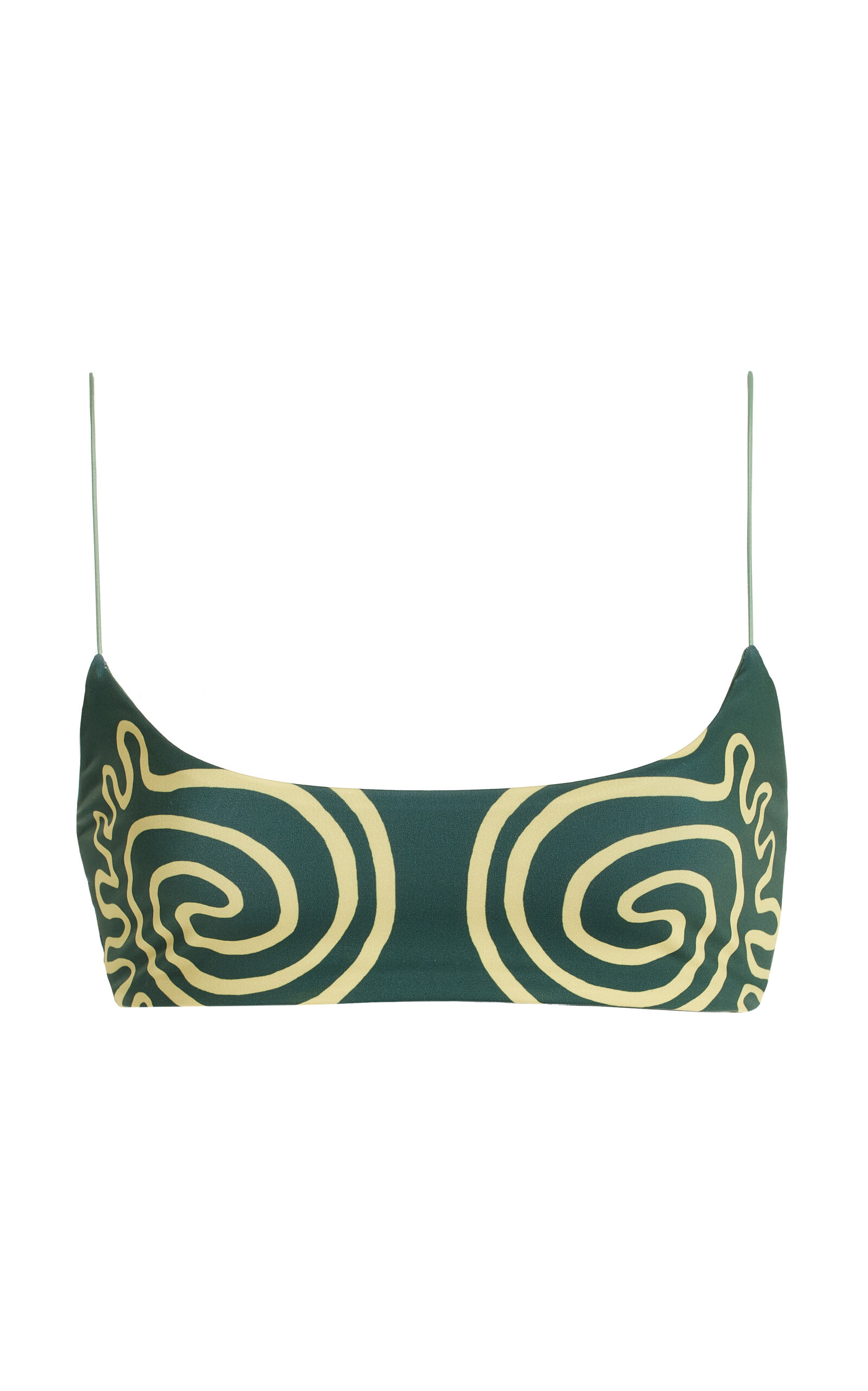 Shop Cala De La Cruz Isla Scooped Bikini Top In Green