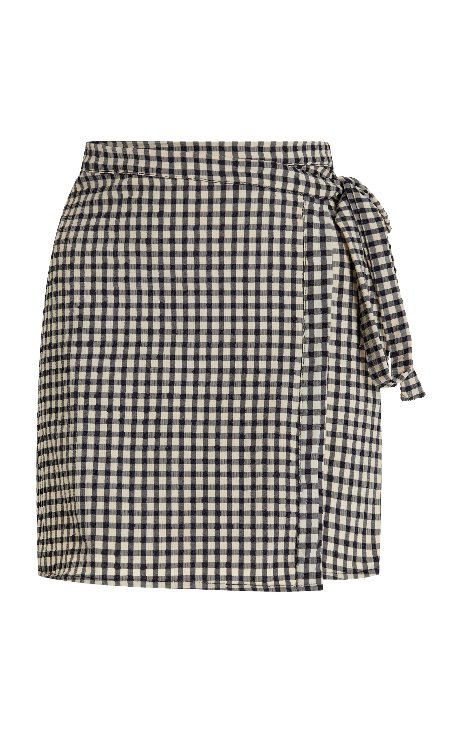 Exclusive Gingham Wrap Skirt