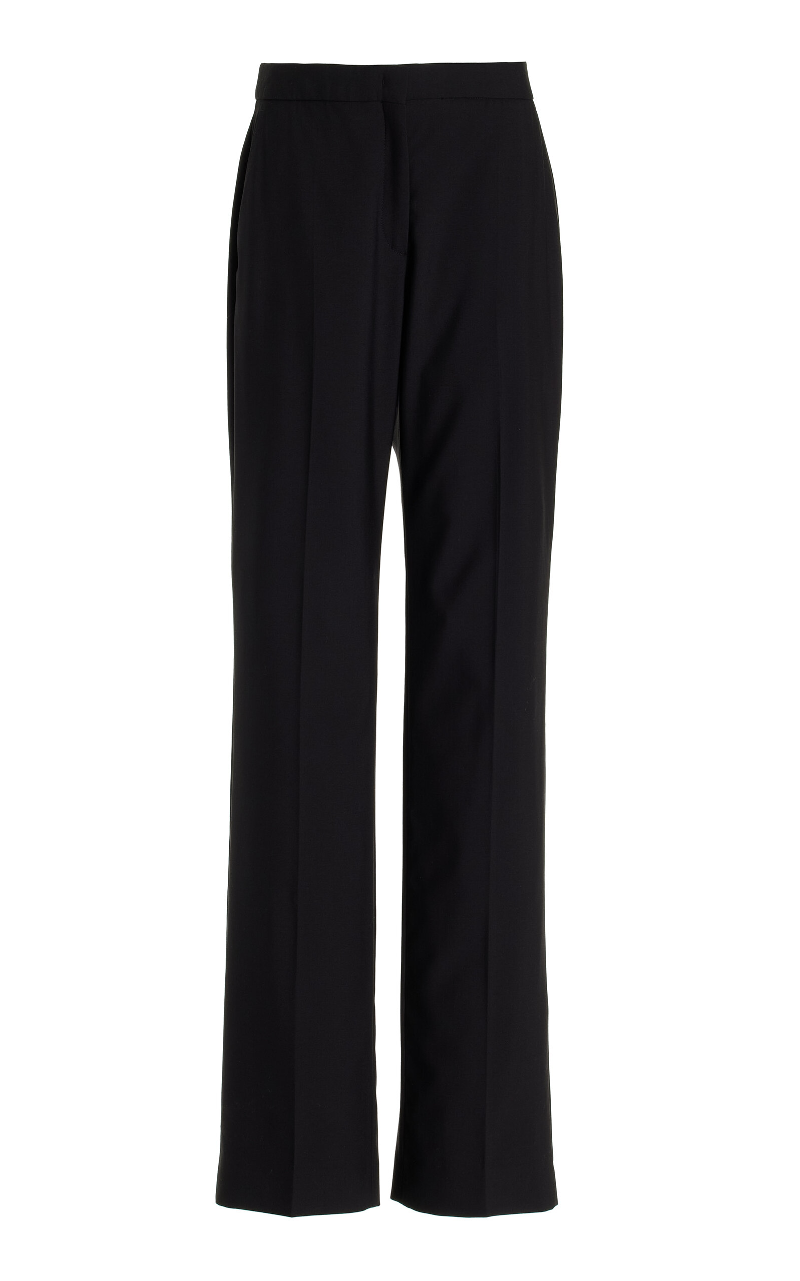 Shop Another Tomorrow Classic Wool Trousers In Black