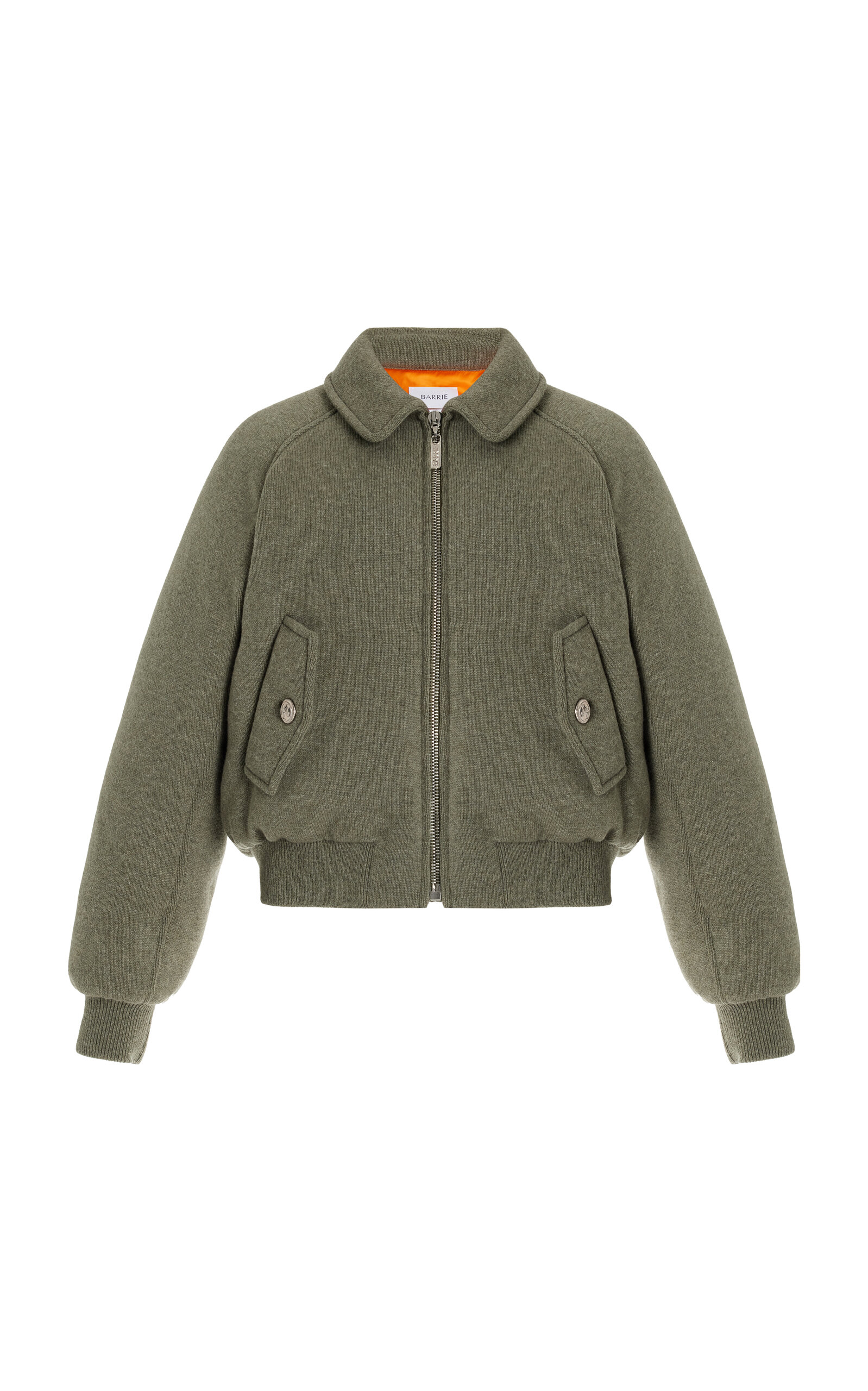 Shop Barrie Cashmere-wool Puffer Bomber Jacket In Green