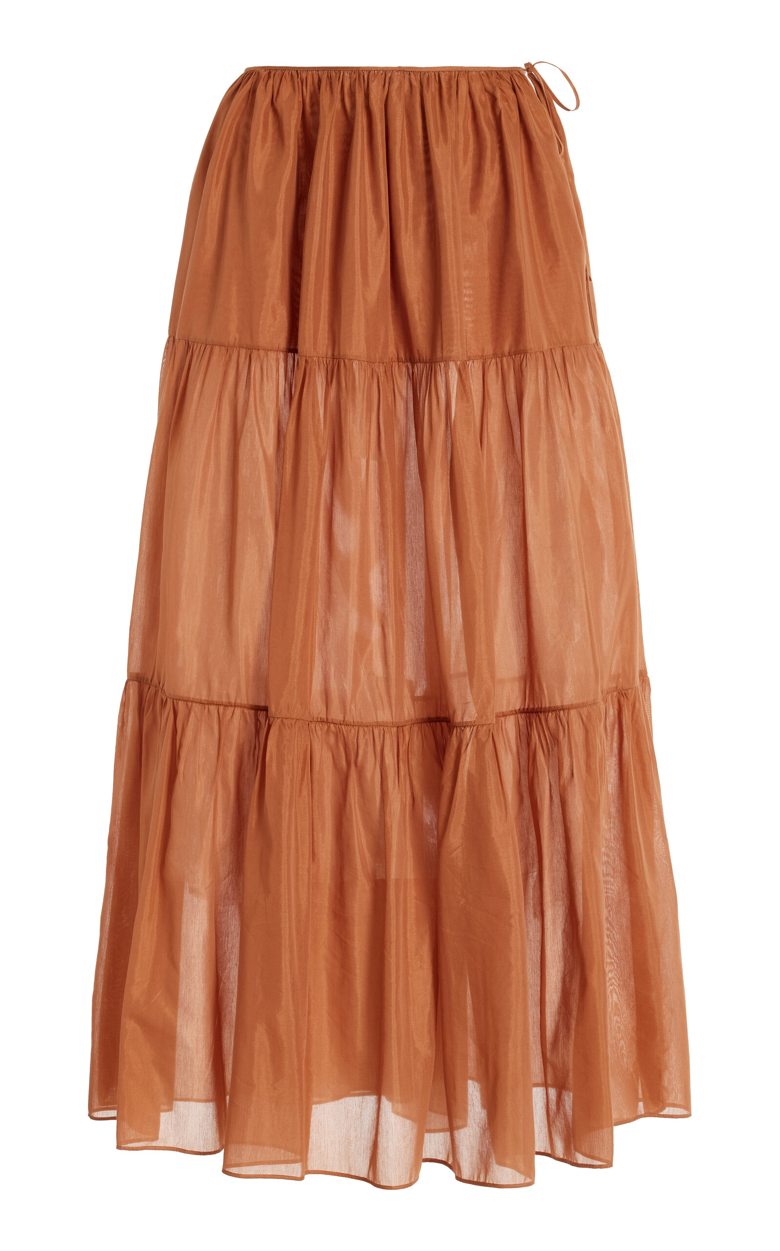 Juna Tiered Cotton-Silk Voile Maxi Skirt