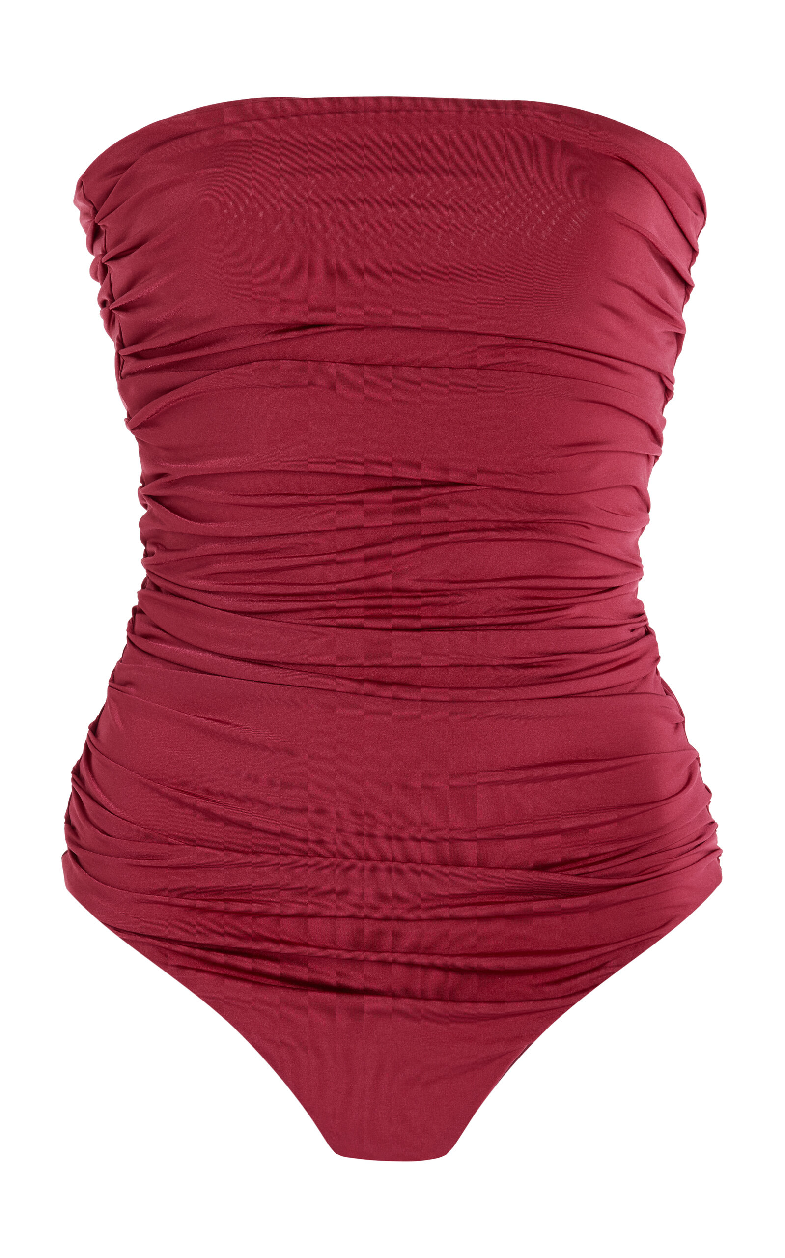 Shop Moré Noir Vivianne One-piece Swimsuit In Burgundy