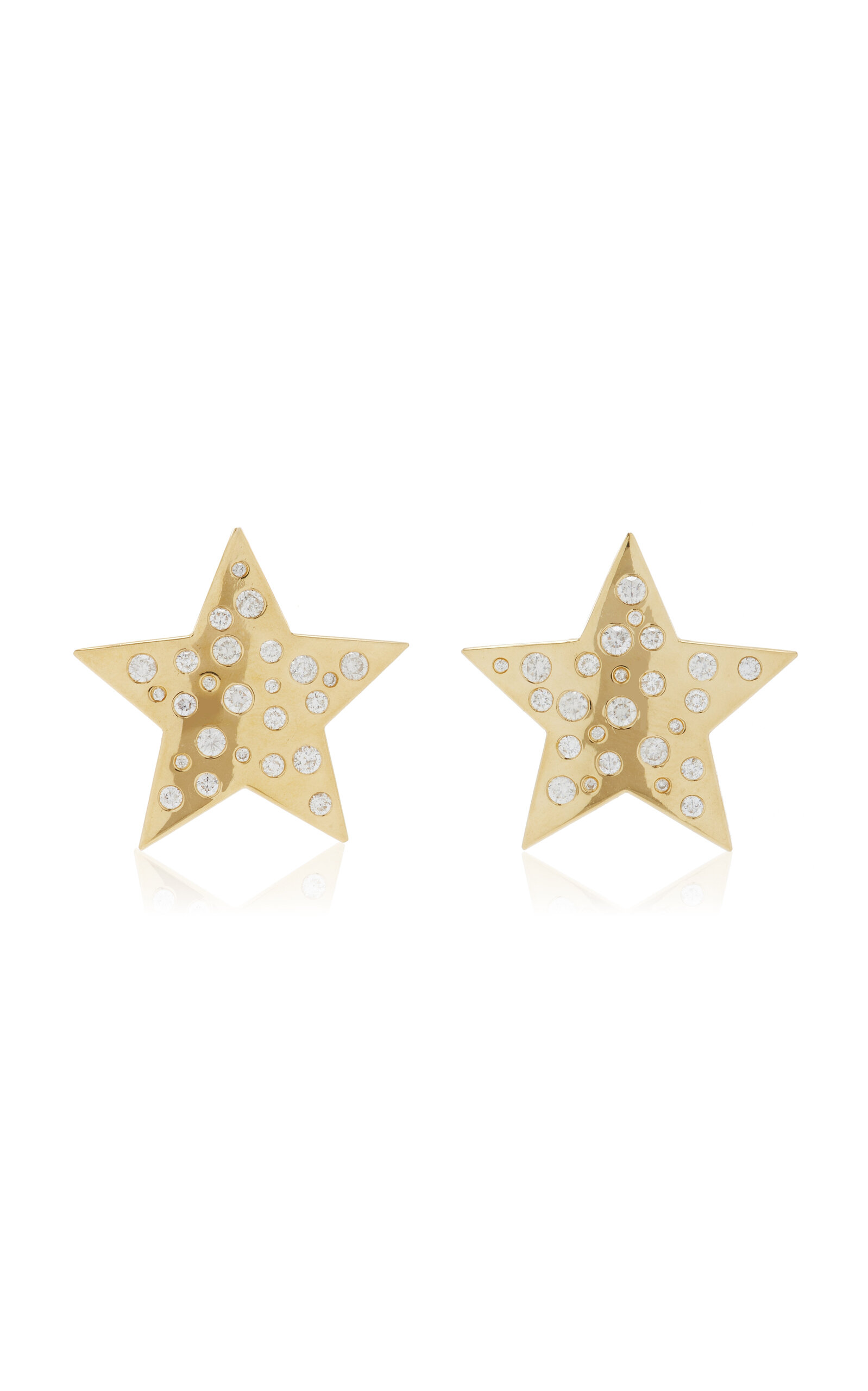 StarBright 18K Yellow Gold Diamond Earrings