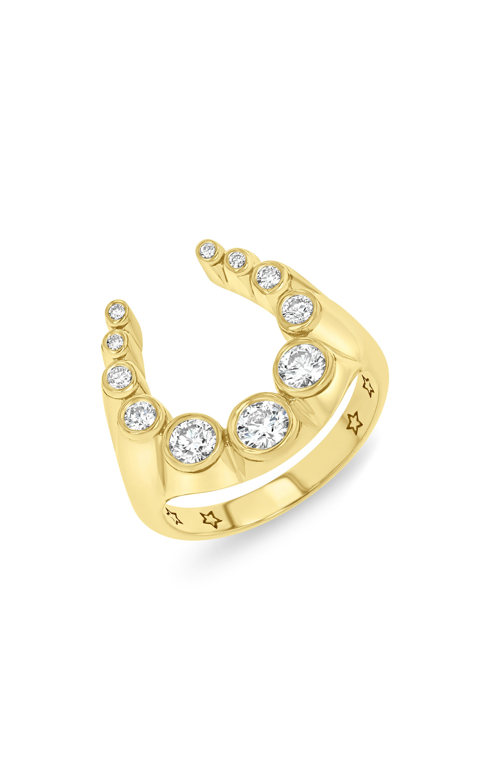 Shop Future Fortune Lucky Charm 18k Yellow Gold Diamond Ring