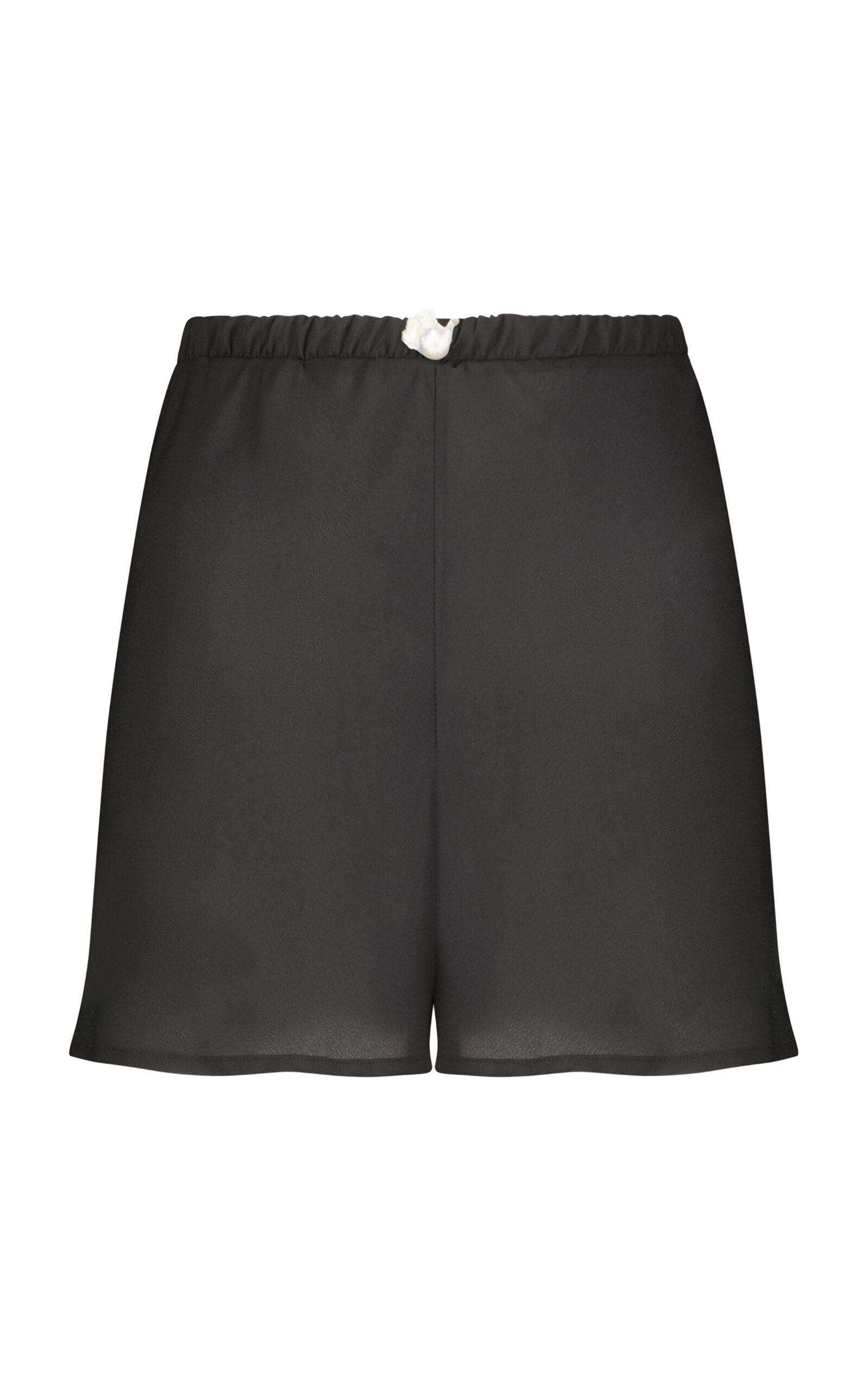 Shop Sara Cristina Playa Georgette Shorts In Black