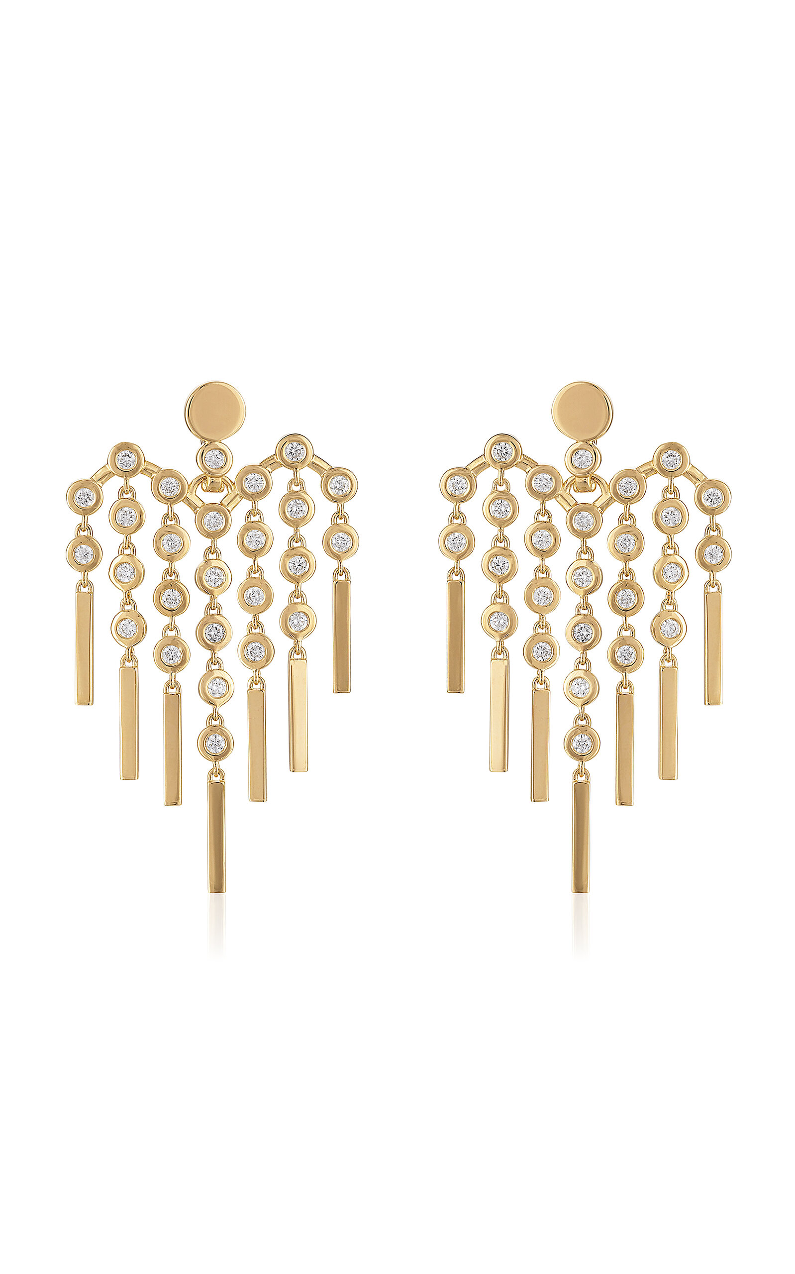 Eden Presley Love Fringe 14k Yellow Gold Diamond Earrings