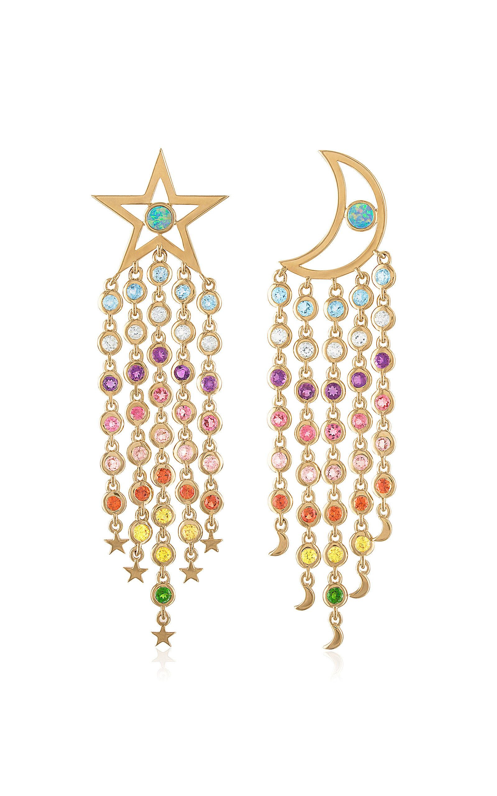 Supernova 14K Yellow Gold Multi-Stone Earrings