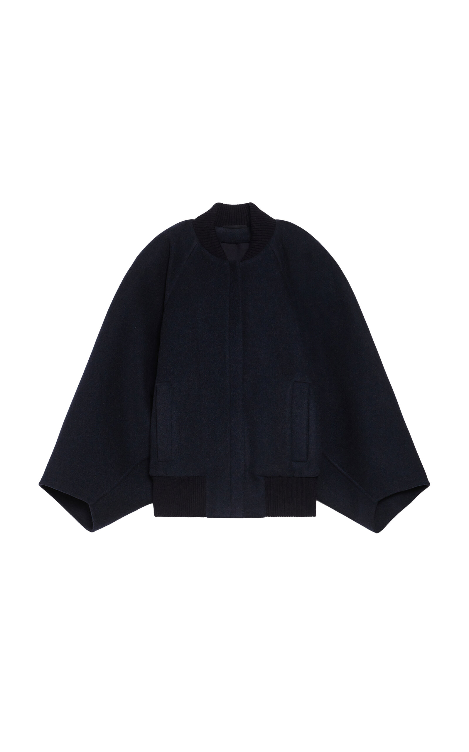 Shop Max Mara Zenone Cashmere Short Coat In Navy