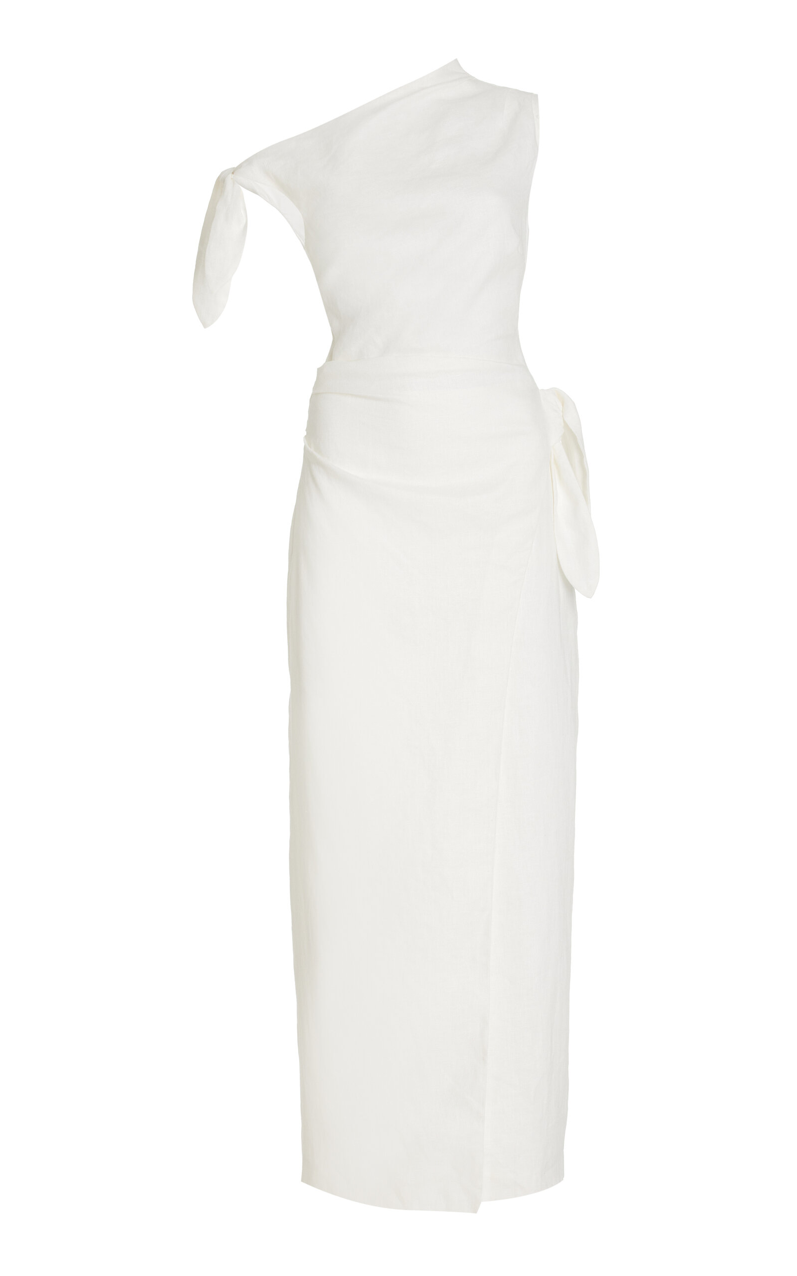 Shop Sir Tamara Linen Midi Dress In Ivory