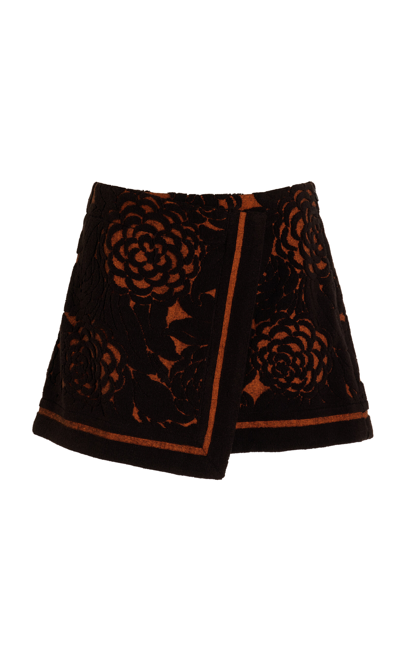 SIR Dawn Wrap-Effect Cotton Mini Skirt