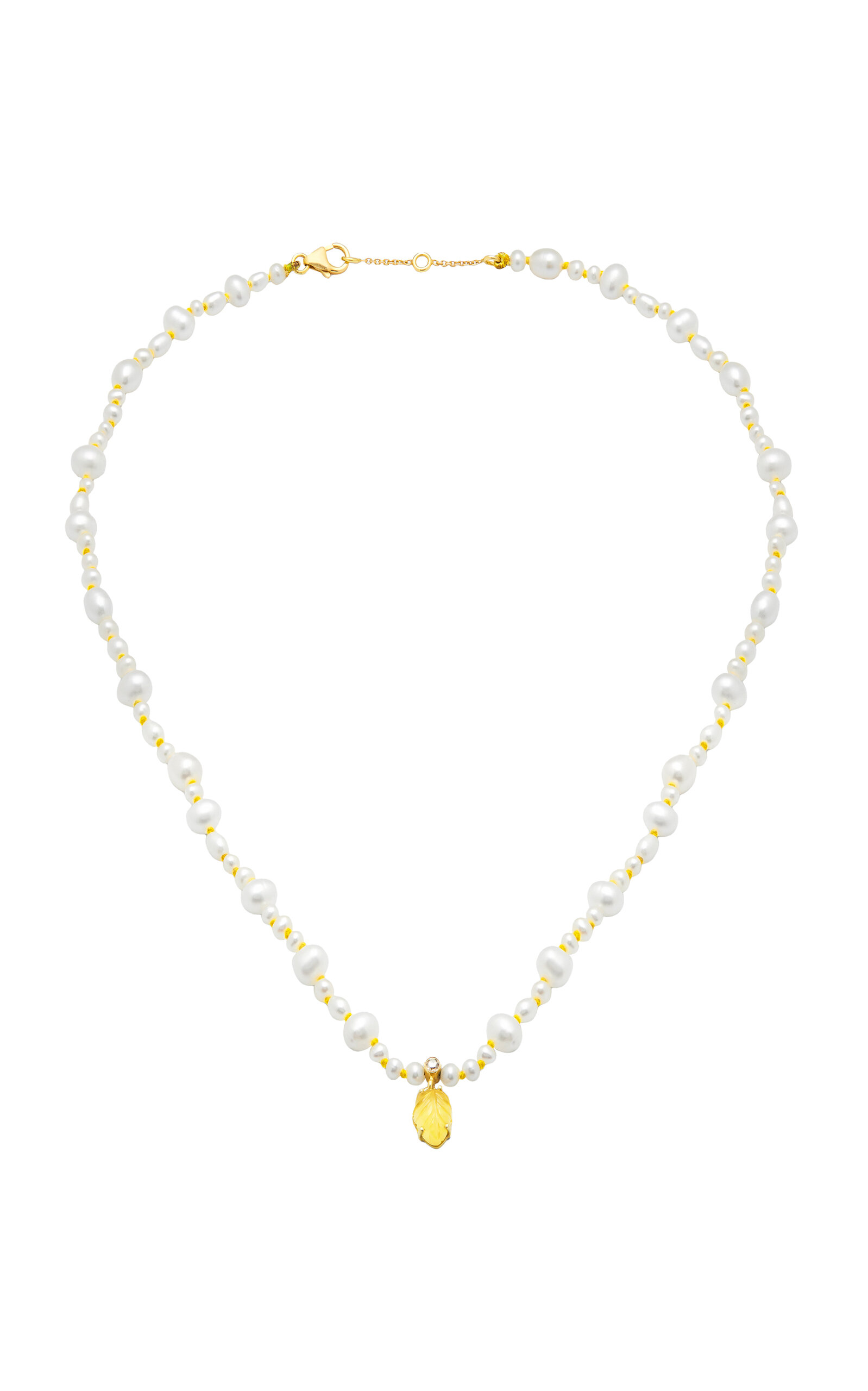 Amrapali Muna 18k Yellow Gold Pearl; Sapphire Necklace