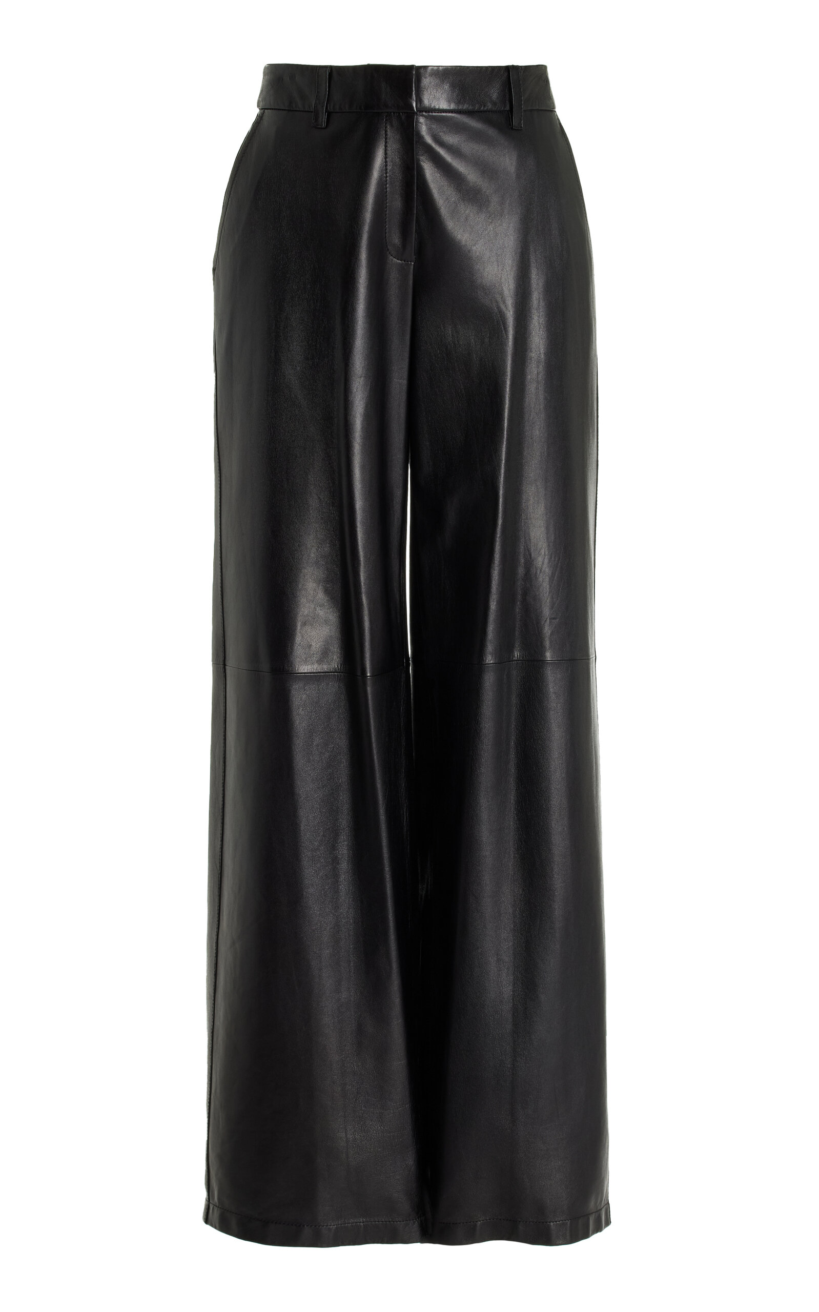 Sullivan Leather Straight-Leg Pants