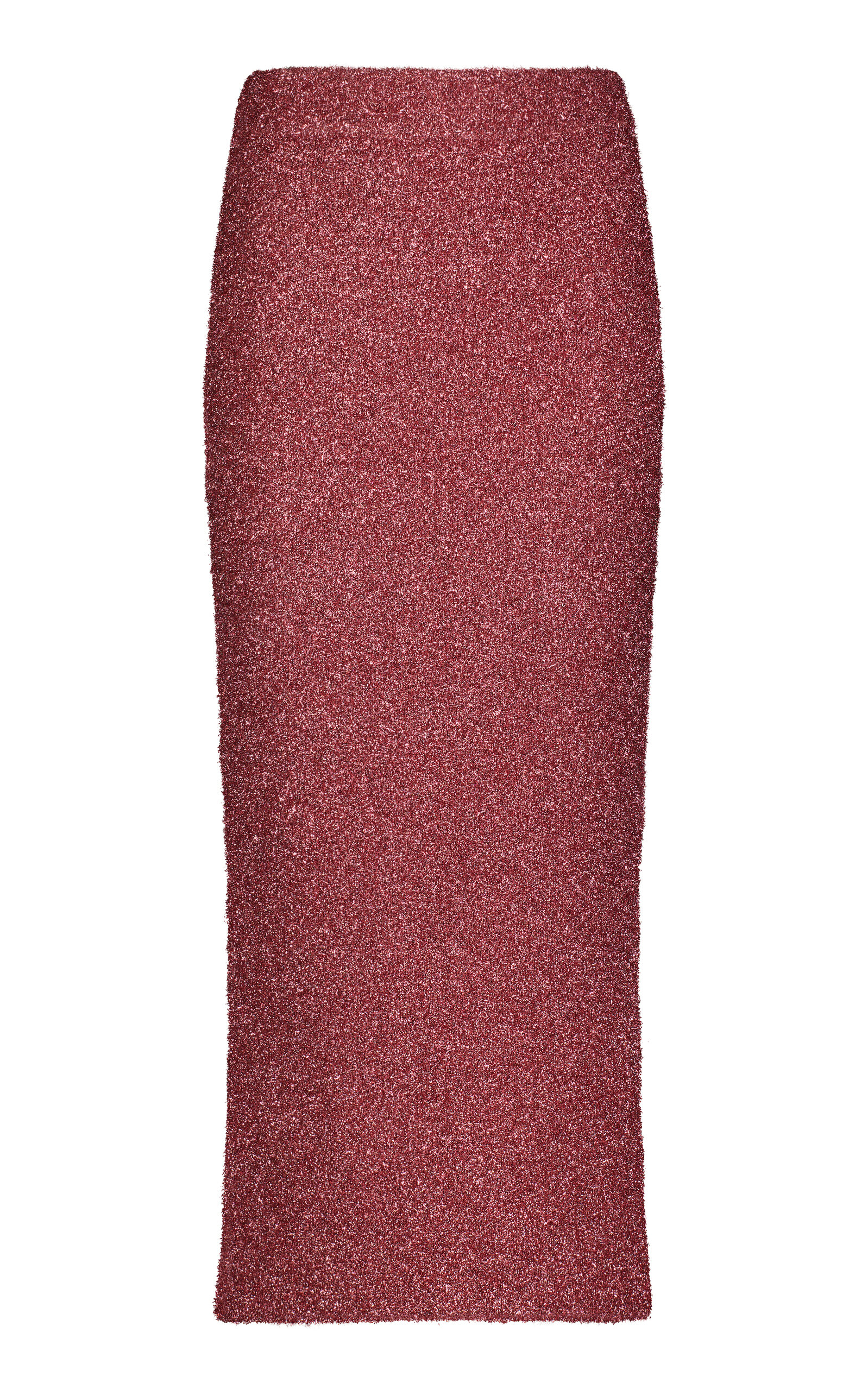 Shop Lela Rose Tinsel Knitted Skirt In Pink