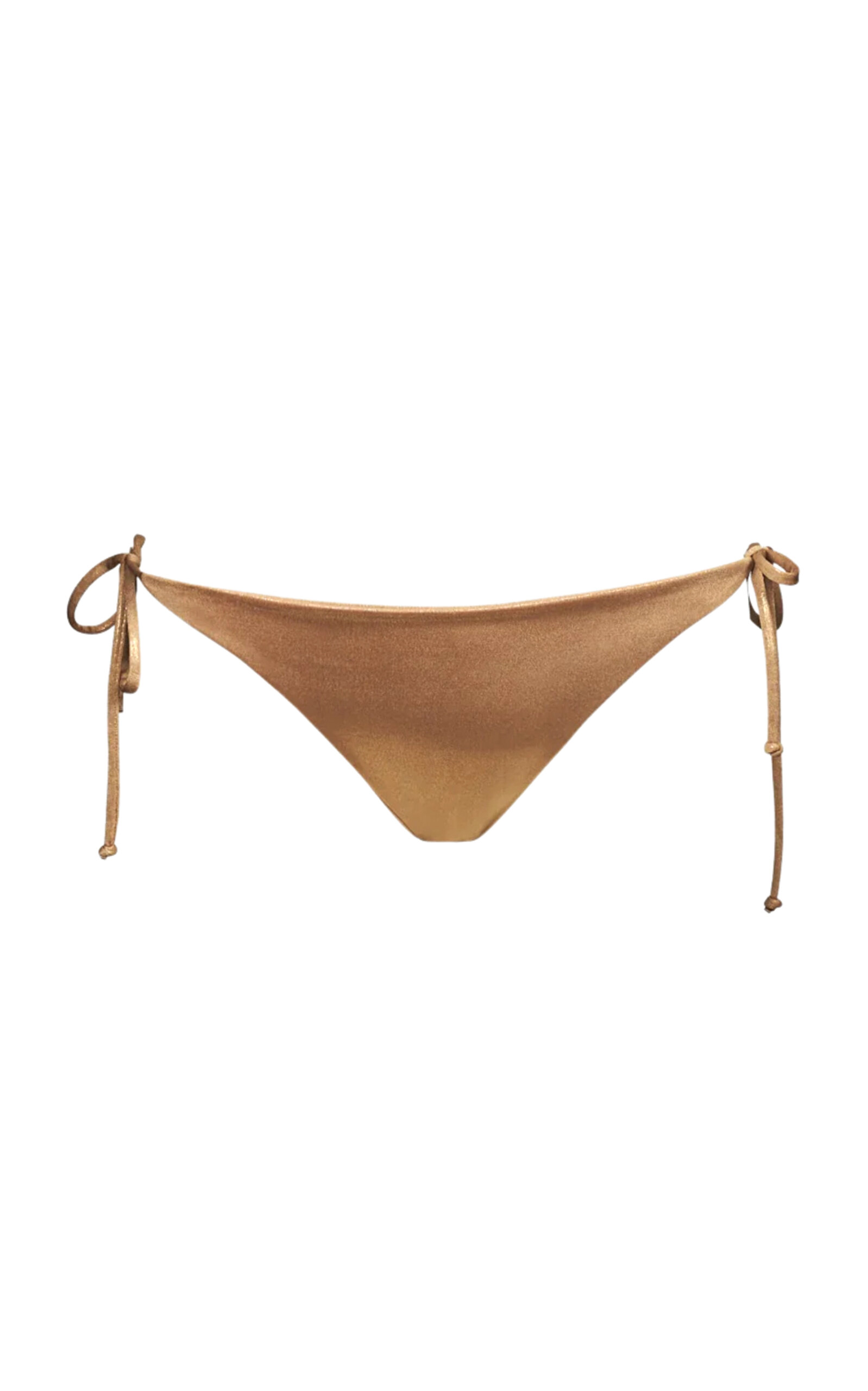 Shop Sara Cristina Triangle Bikini Bottom In Gold