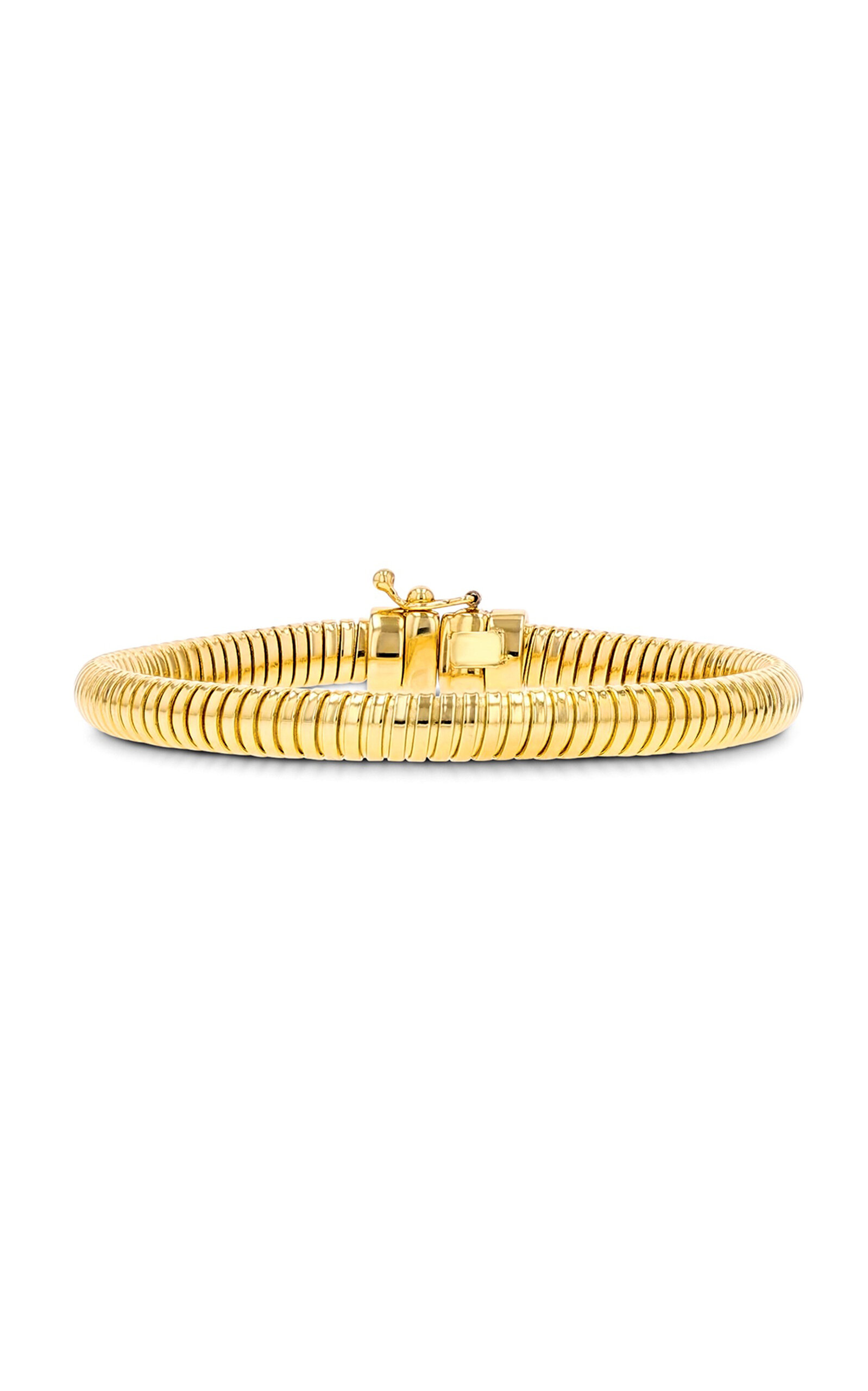 Shop Sheryl Lowe Tubogas 14k Yellow Gold Bracelet