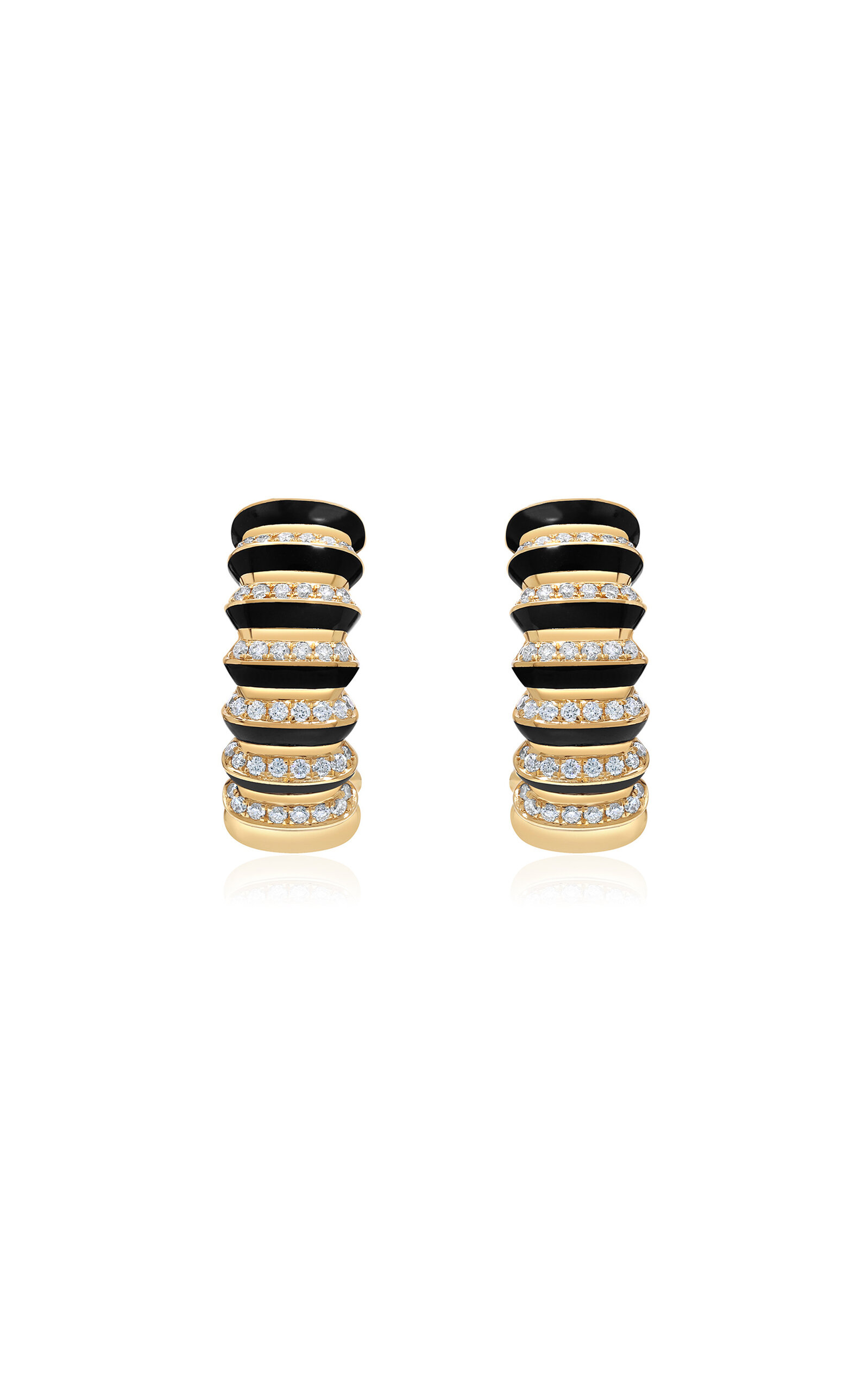 Borsh 18K Yellow Gold Diamond Hoop Earrings