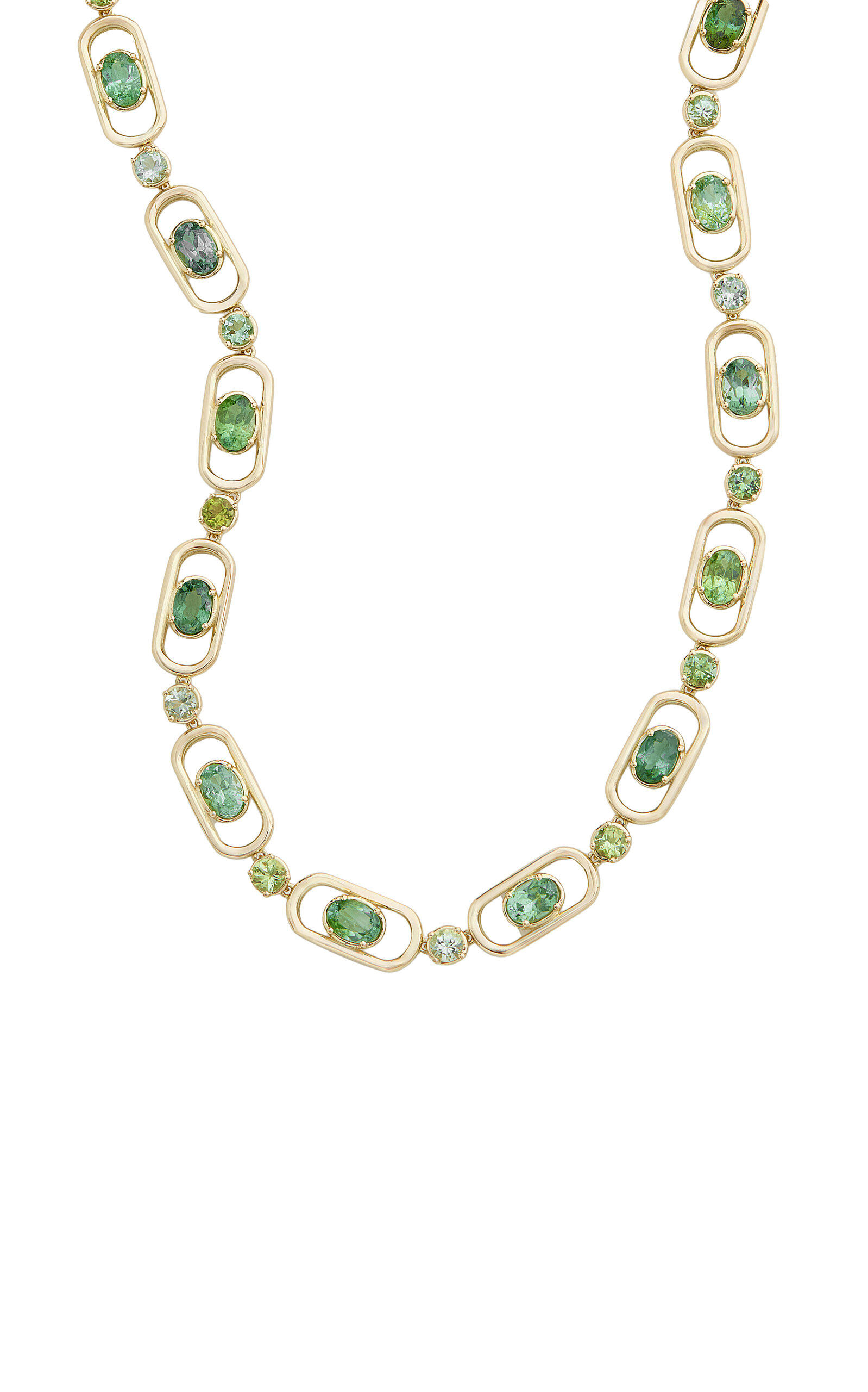 18K Yellow Gold Tourmaline Necklace