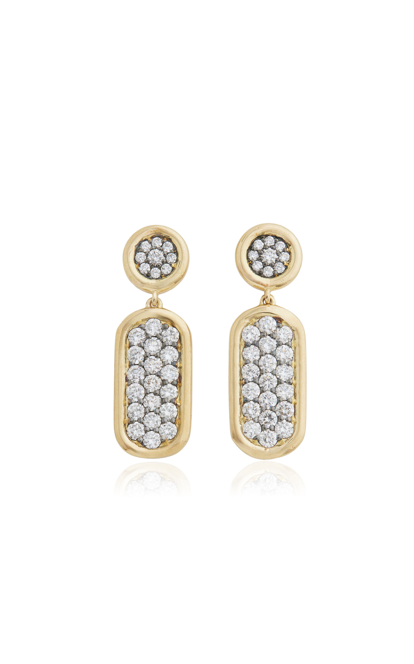 18K Yellow Gold Diamond Earrings