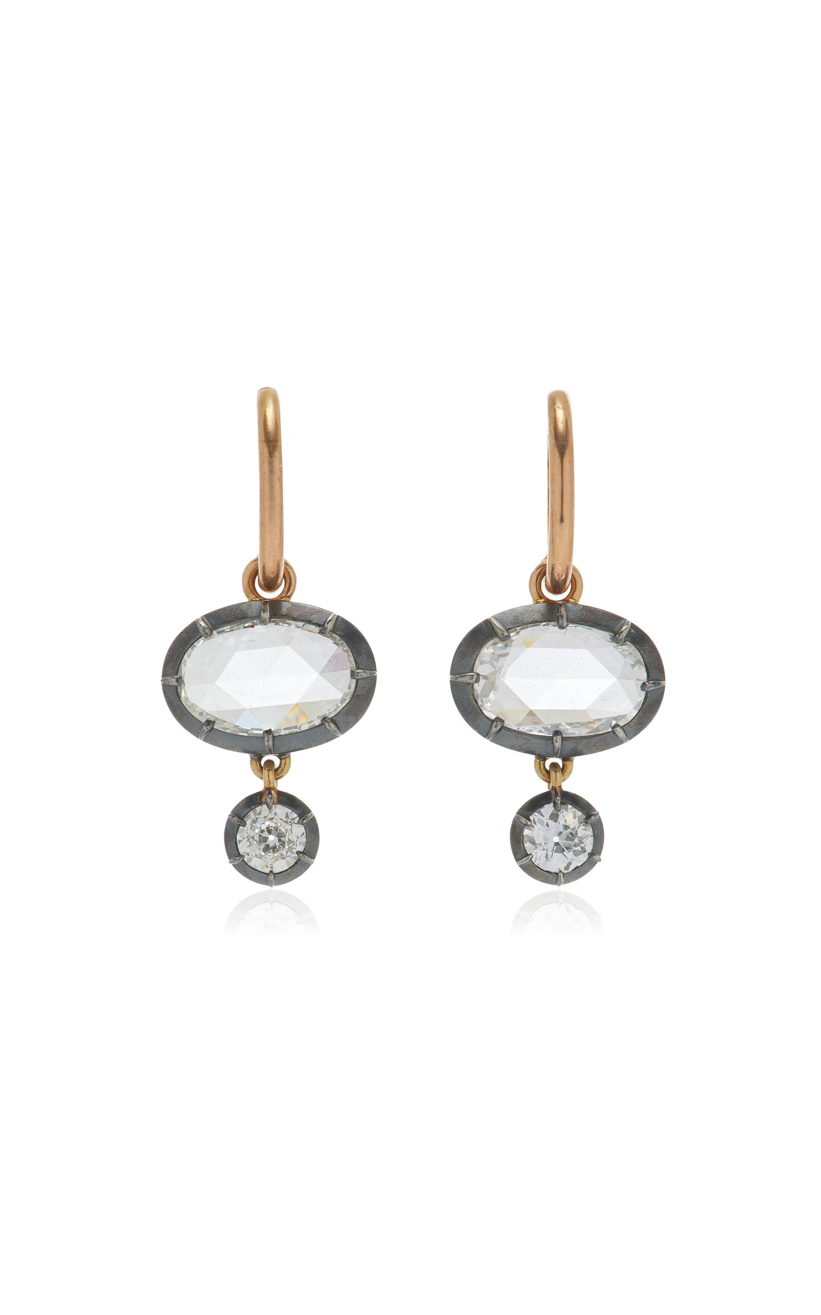 18K Yellow Gold Diamond Earrings