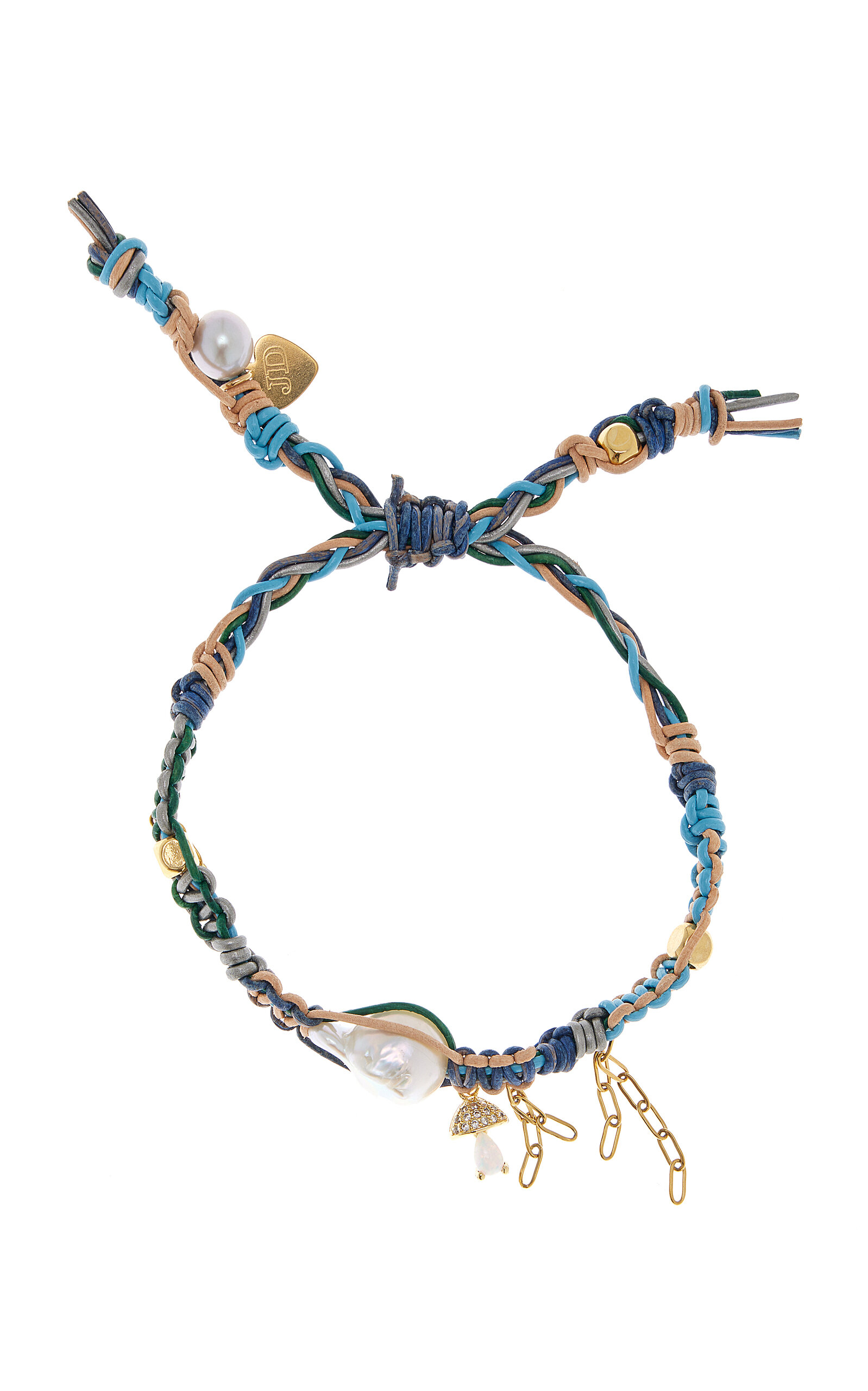 Joie Digiovanni Blue Sky Trippin Pearl; Leather Rocker Bracelet In Multi