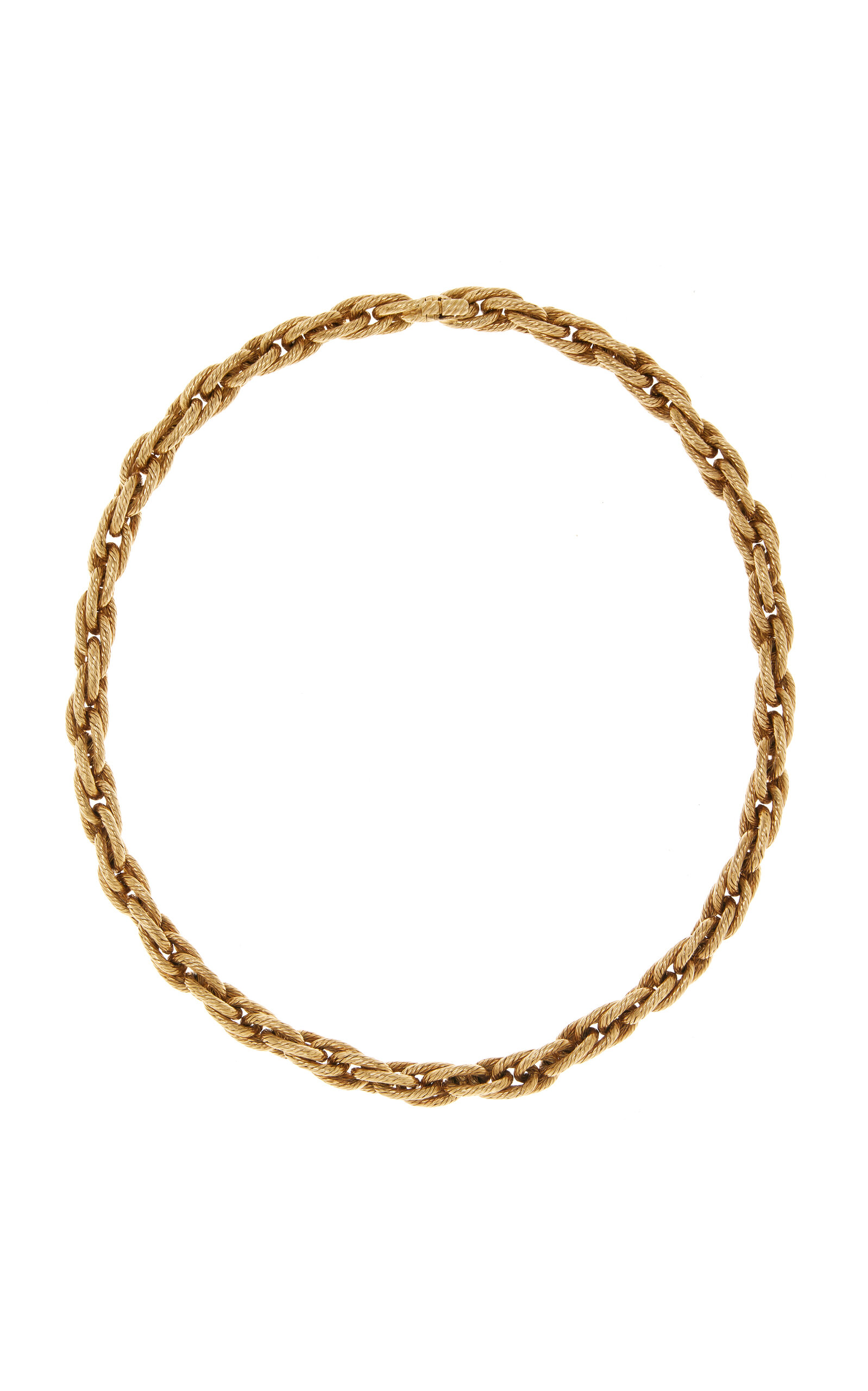 Shop Stephen Russell Vintage 18k Yellow Gold Figaro Necklace