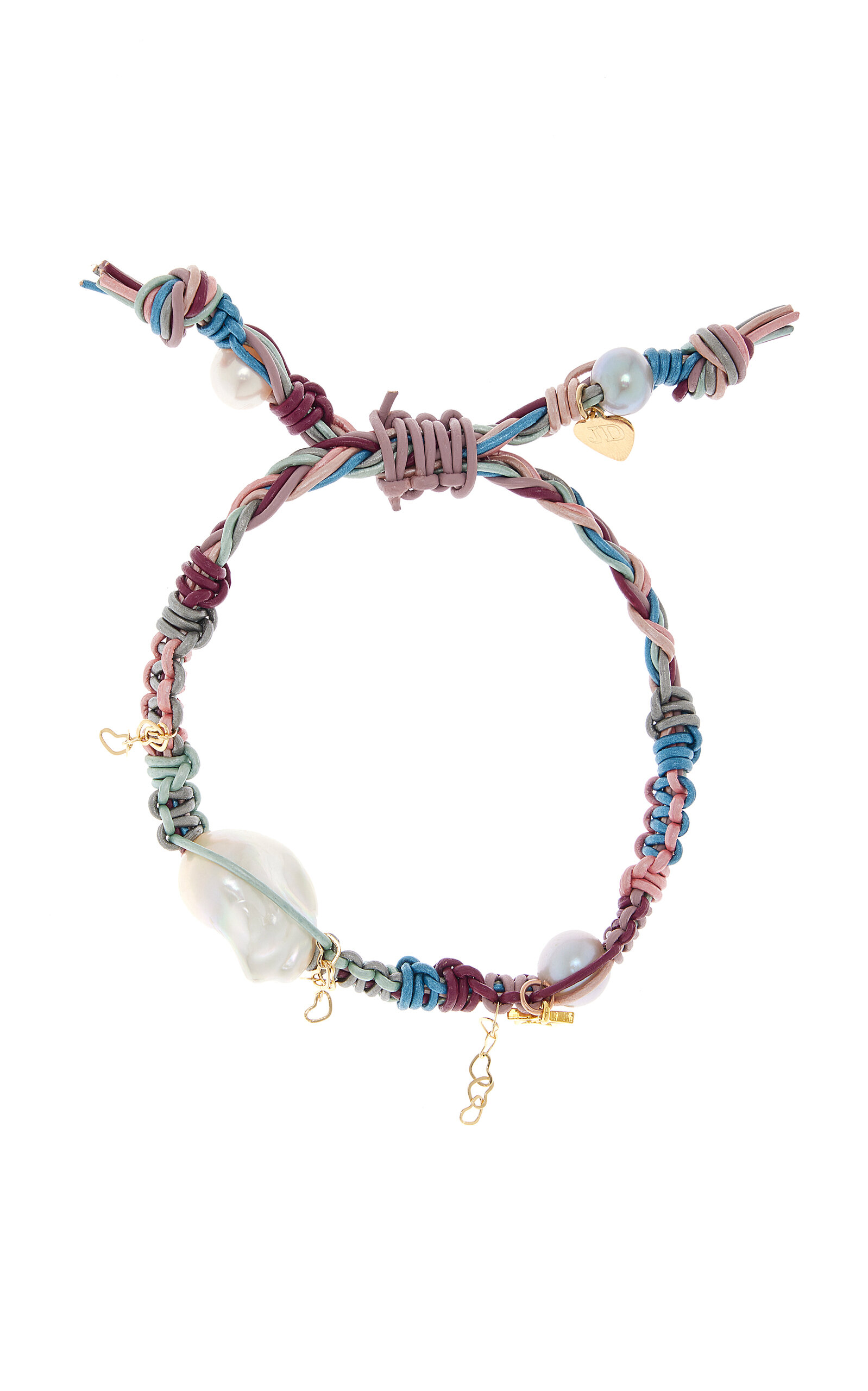 Joie Digiovanni Metallic Mermaid Pearl; Leather Rocker Bracelet In Multi